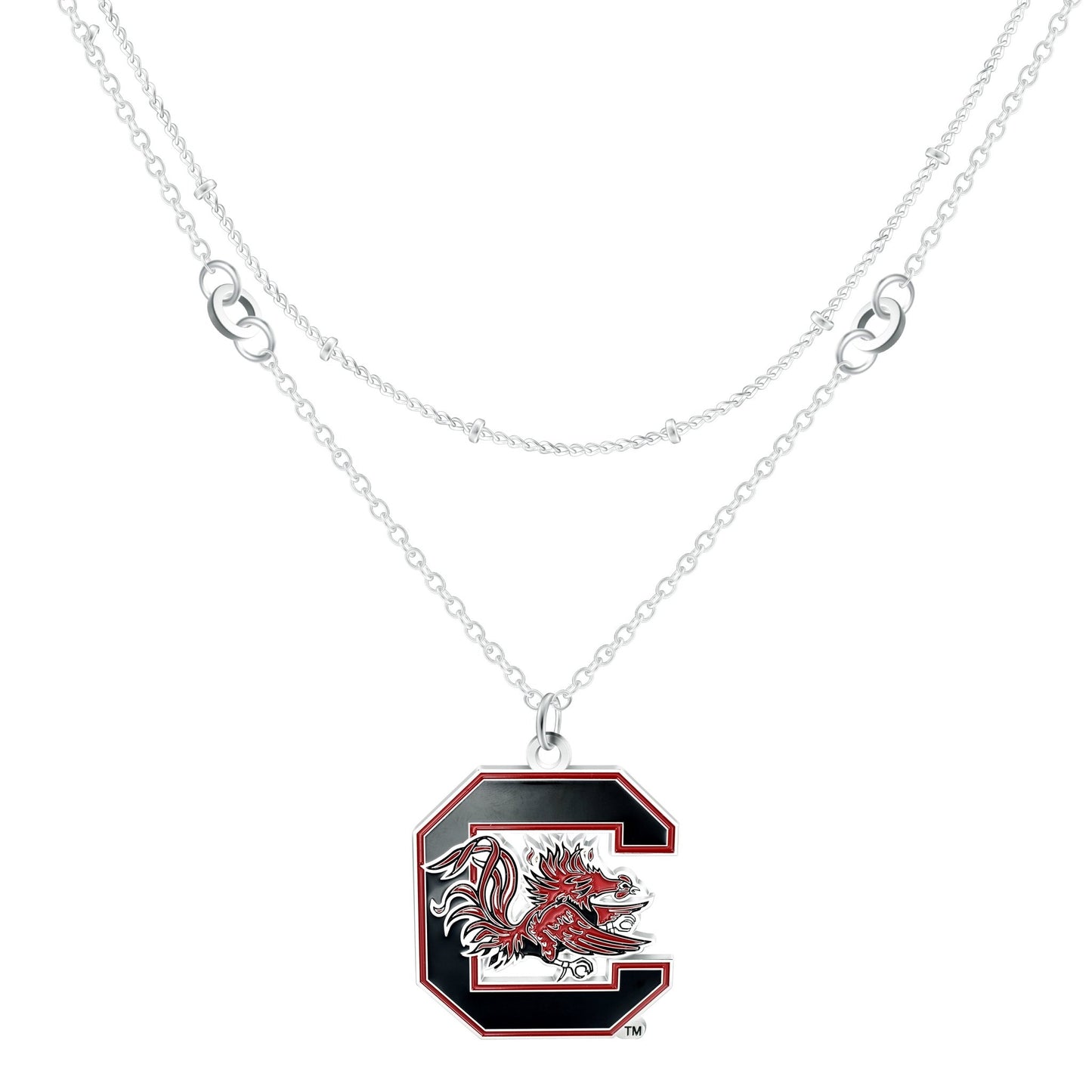 NCAA Double Strand Necklace - Gamedays Gear - South Carolina Gamecocks