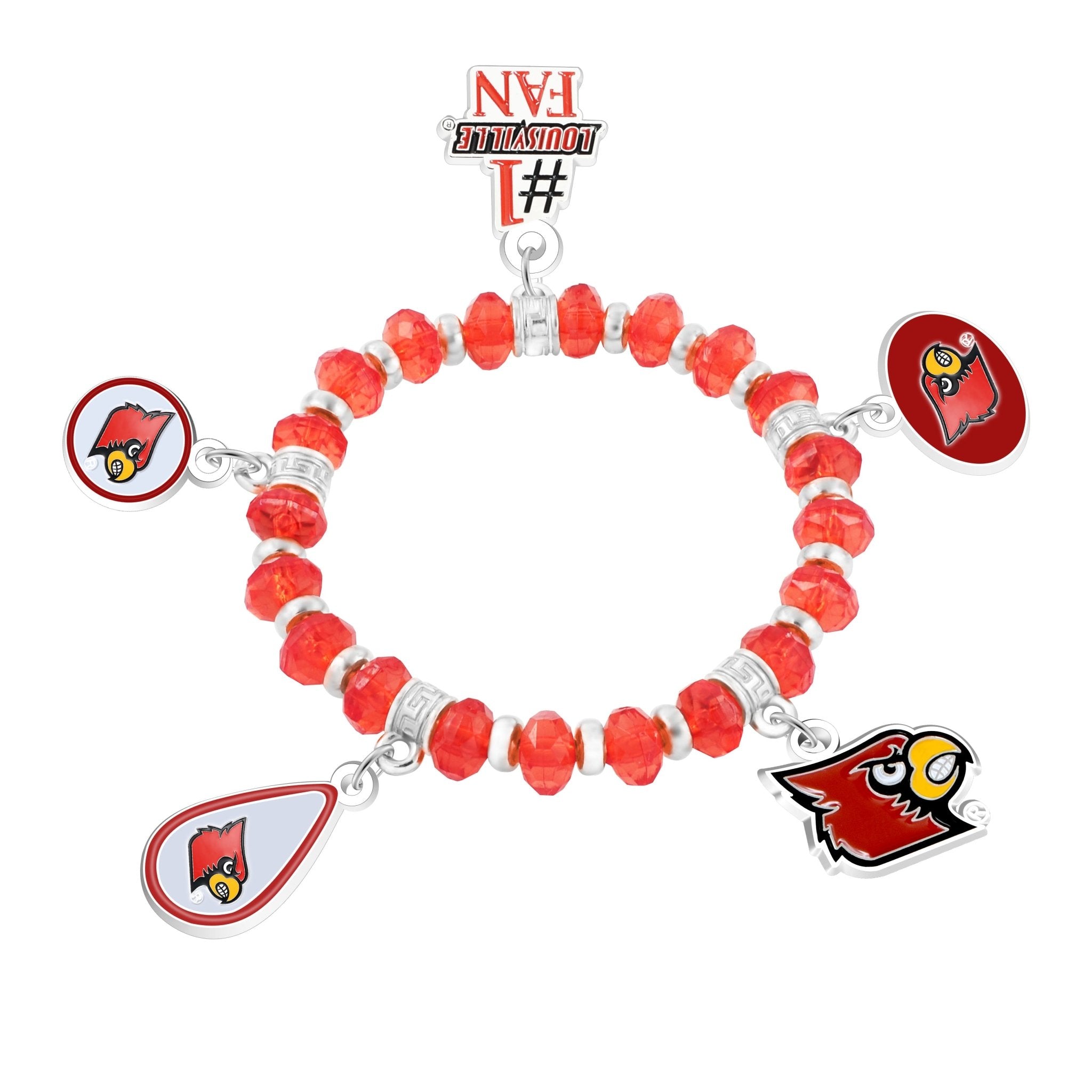 Gamedays Gear NCAA Five Charm Logo Beaded Bracelet B022 - 4025