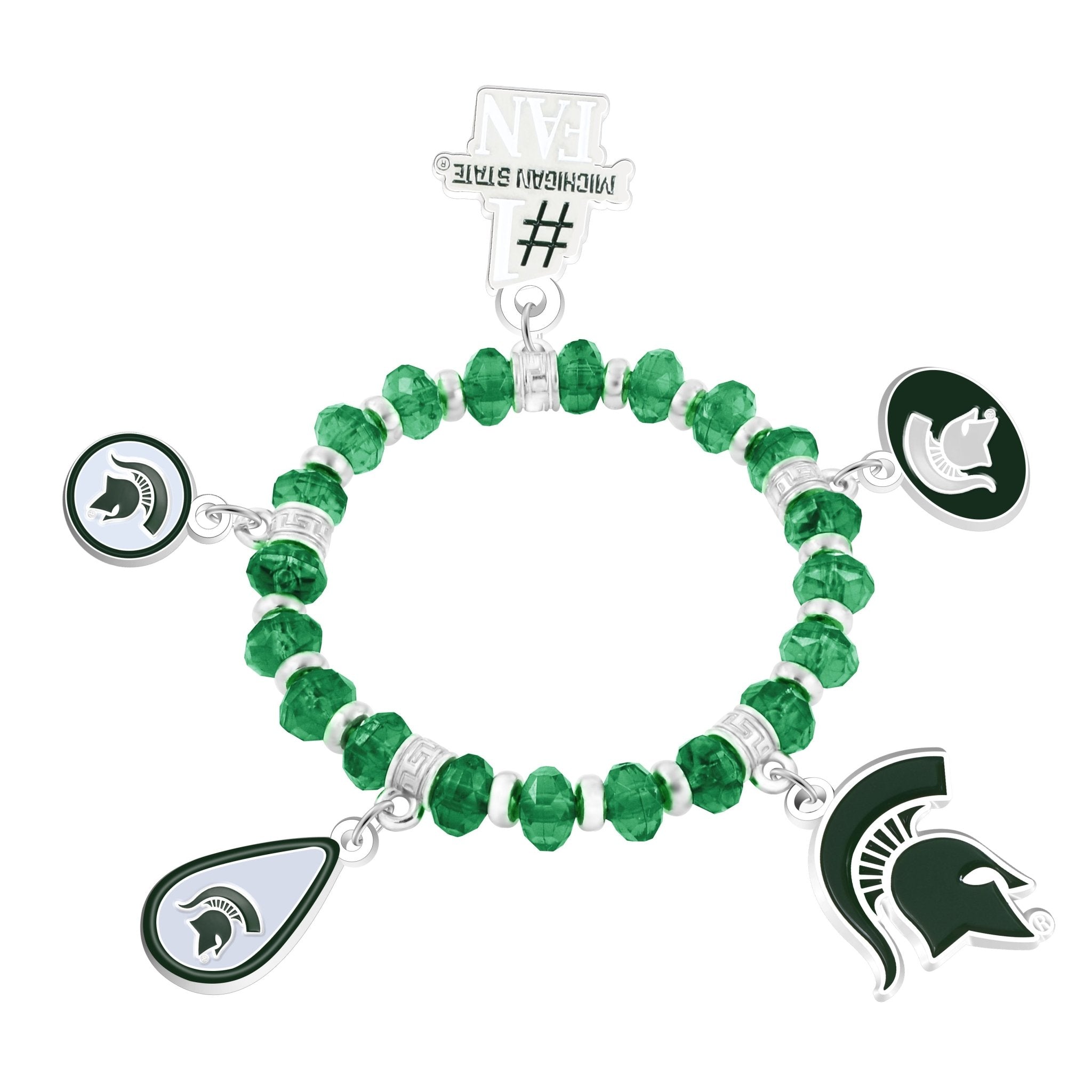 Gamedays Gear NCAA Five Charm Logo Beaded Bracelet B022 - 4030