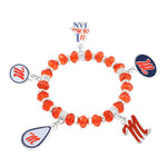Gamedays Gear NCAA Five Charm Logo Beaded Bracelet B022 - 4032