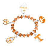 Gamedays Gear NCAA Five Charm Logo Beaded Bracelet B022 - 4055