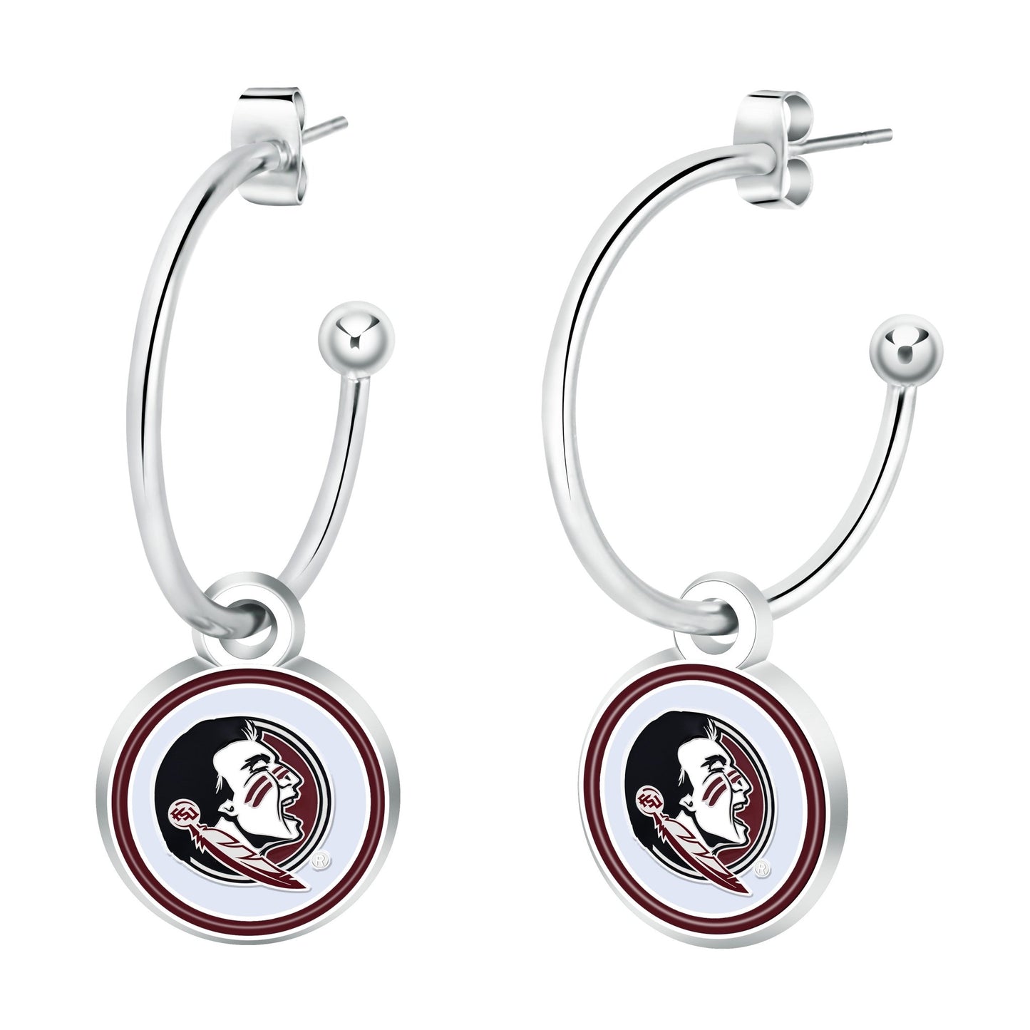 NCAA Half Hoop Earrings - Gamedays Gear - Florida State Seminoles