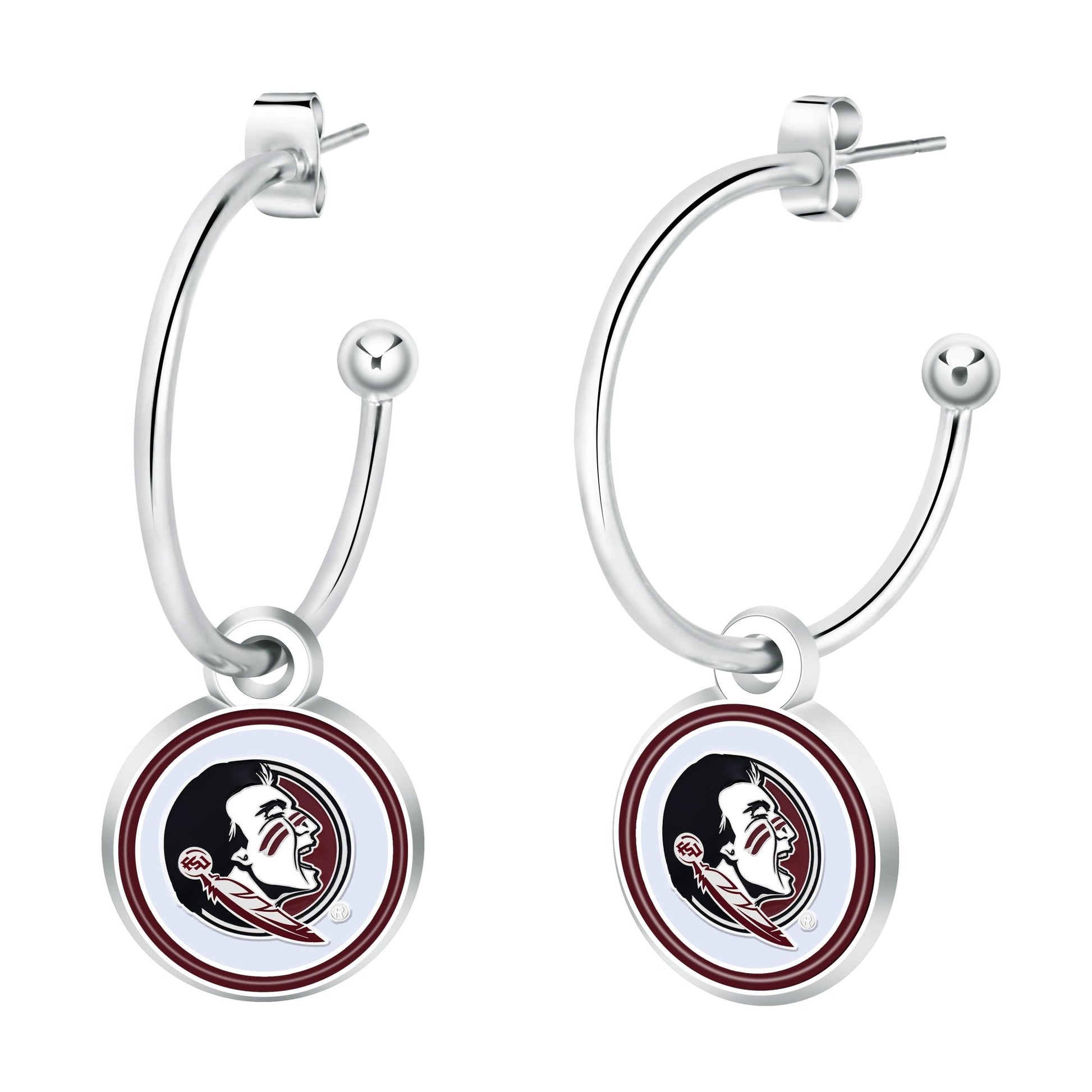 NCAA Half Hoop Earrings - Gamedays Gear - Florida State Seminoles