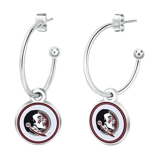 NCAA Half Hoop Earrings - Gamedays Gear - Alabama Crimson Tide