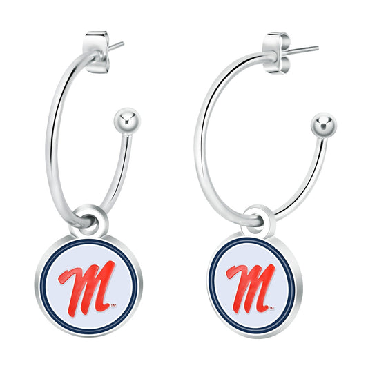 NCAA Half Hoop Earrings - Gamedays Gear - Alabama Crimson Tide