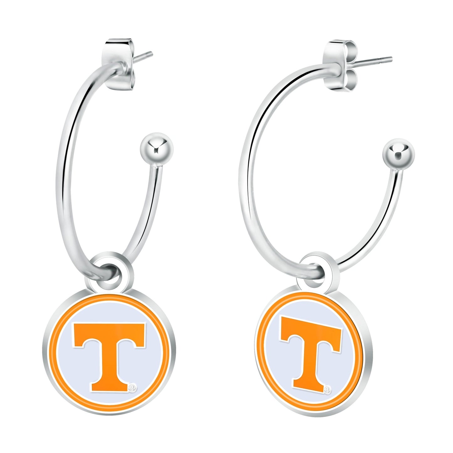 NCAA Half Hoop Earrings - Gamedays Gear - Tennessee Volunteers