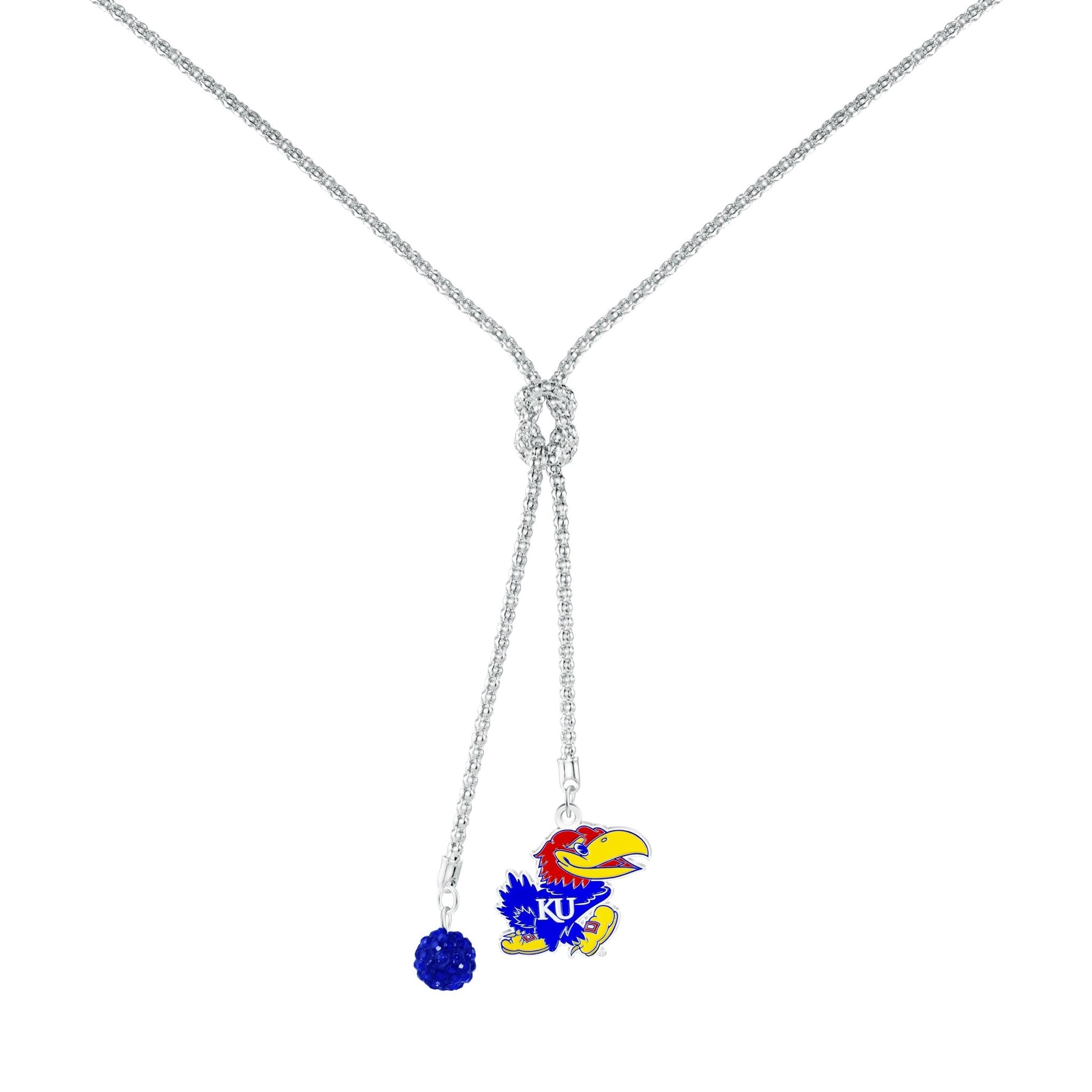 NCAA Infinity Knot Pendant Necklace - Gamedays Gear - Kansas Jayhawks