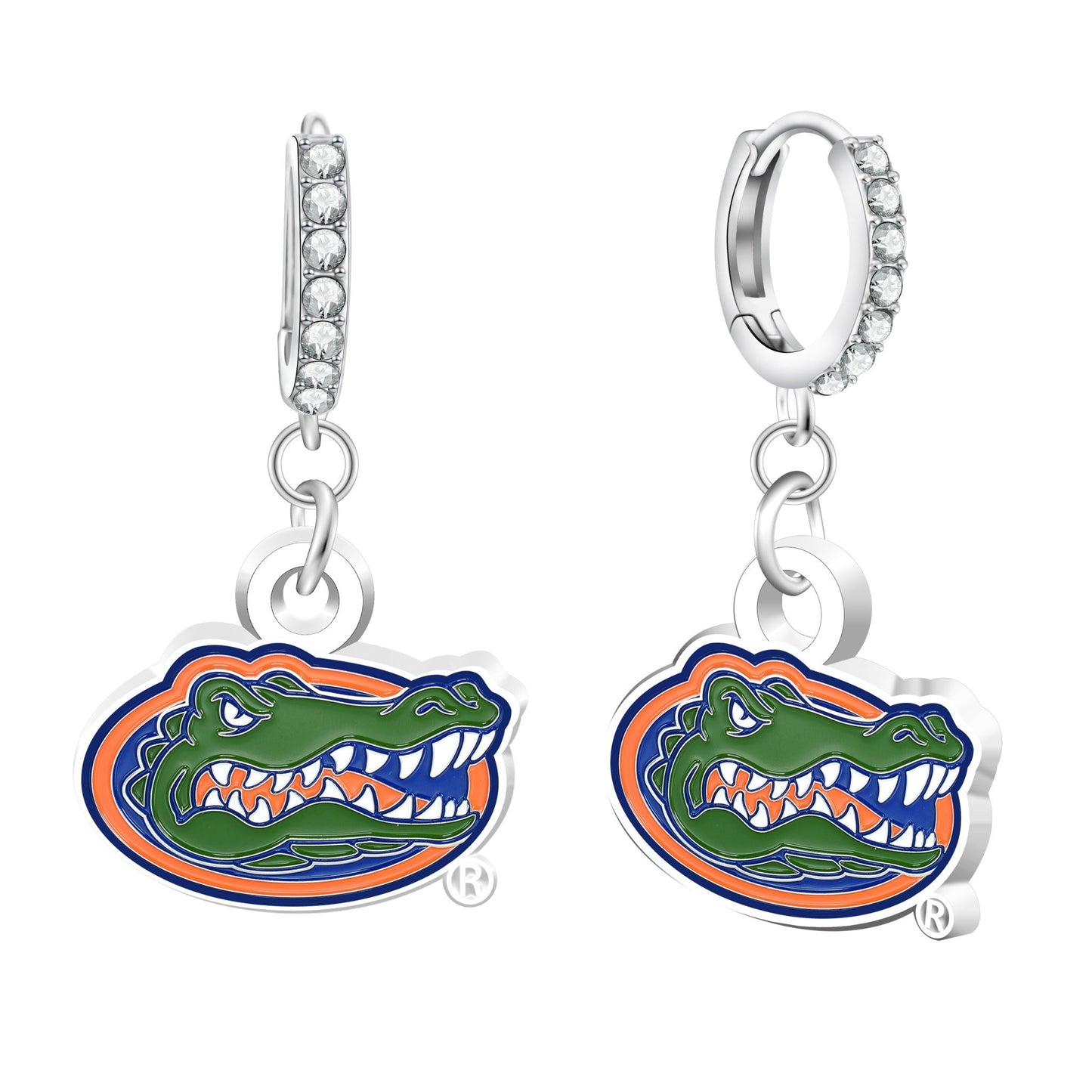 NCAA Rhinestone Circle Earrings - Gamedays Gear - Florida Gators