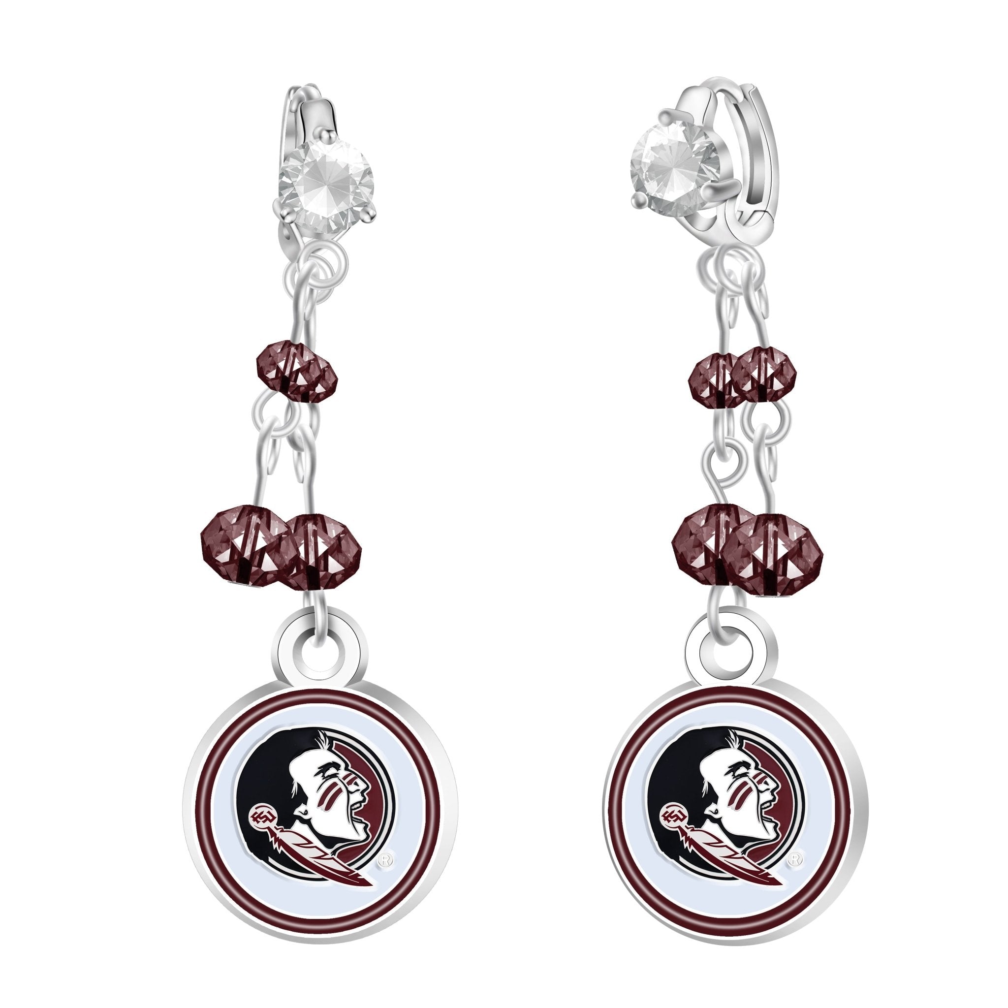 Gamedays Gear NCAA Rhinestone Dangle Earrings E022 - 4014