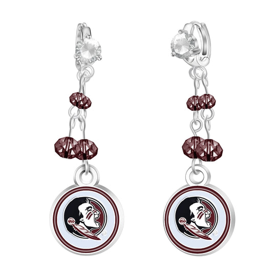 NCAA Rhinestone Dangle Earrings - Gamedays Gear - Alabama Crimson Tide