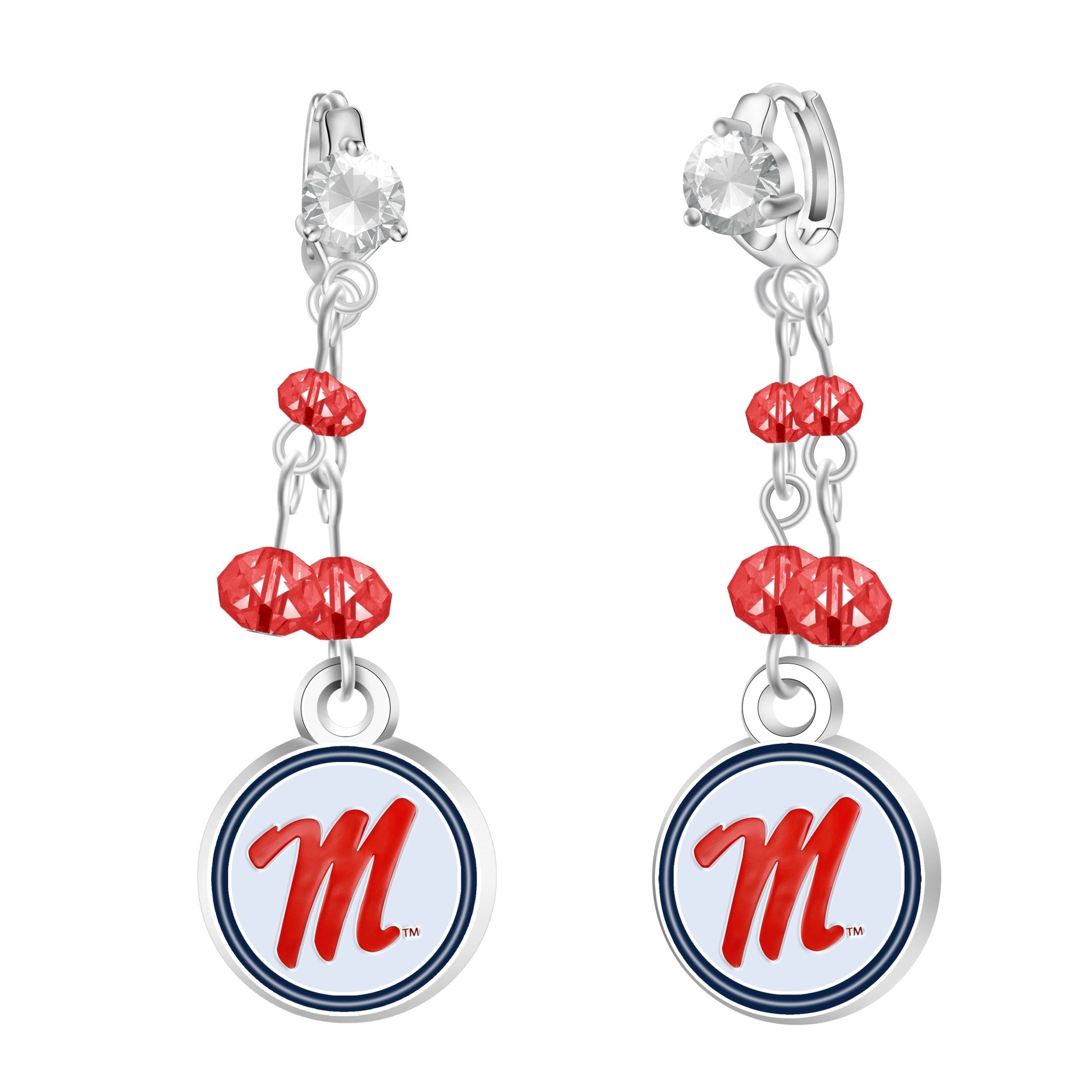 Gamedays Gear NCAA Rhinestone Dangle Earrings E022 - 4032