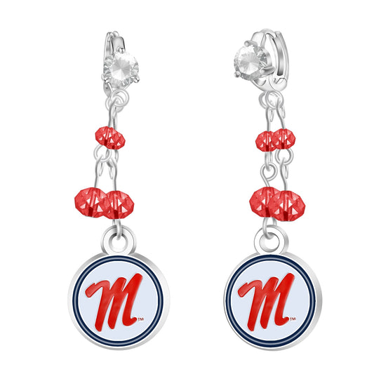 NCAA Rhinestone Dangle Earrings - Gamedays Gear - Alabama Crimson Tide