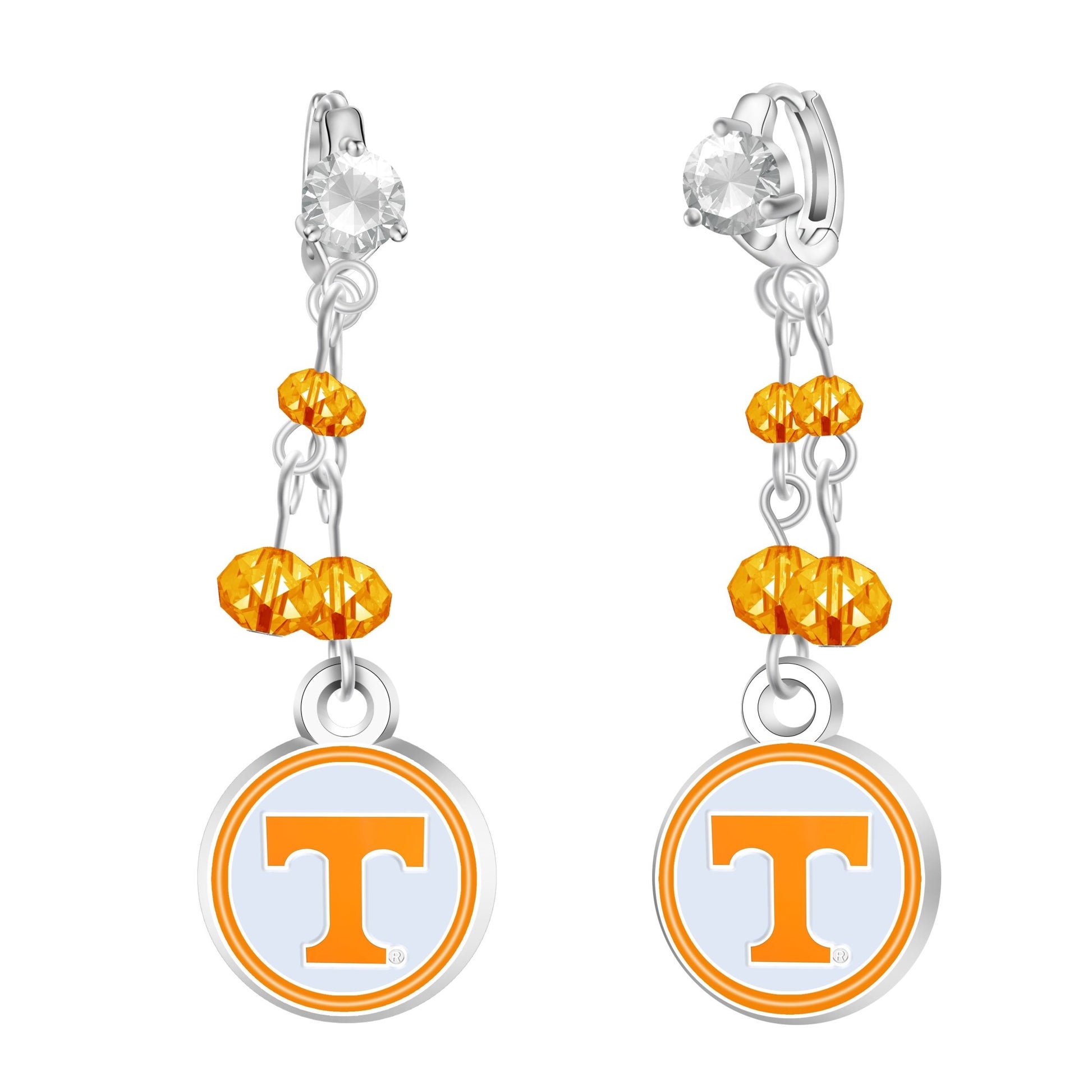 NCAA Rhinestone Dangle Earrings - Gamedays Gear - Tennessee Volunteers