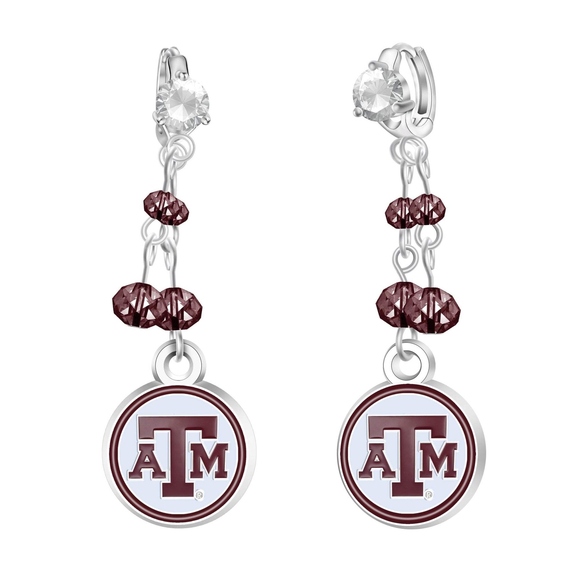 NCAA Rhinestone Dangle Earrings - Gamedays Gear - Texas A&M Aggies