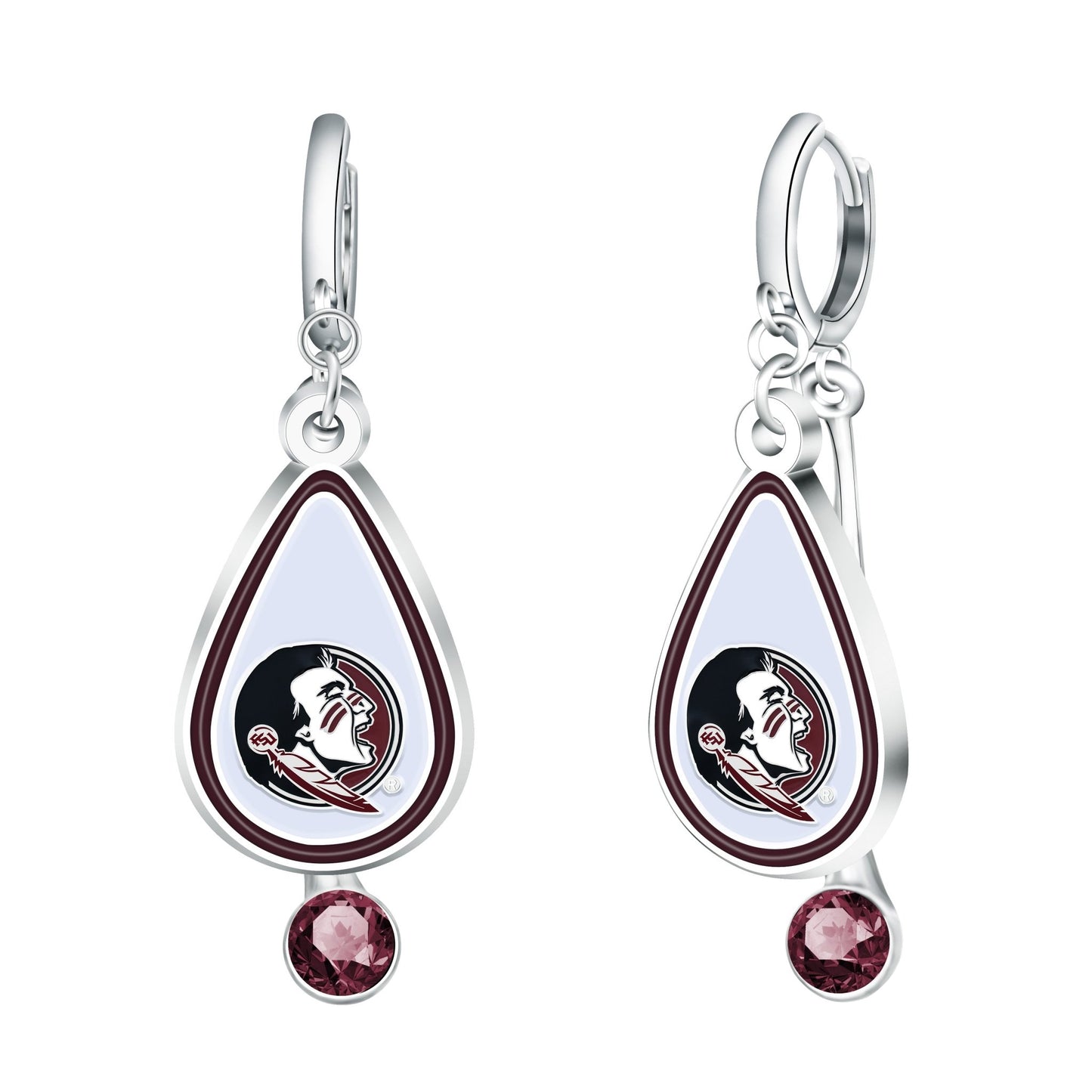 NCAA Rhinestone Teardrop Earrings - Gamedays Gear - Florida State Seminoles