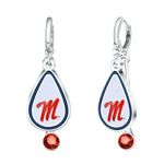 Gamedays Gear NCAA Rhinestone Teardrop Earrings E033 - 4032