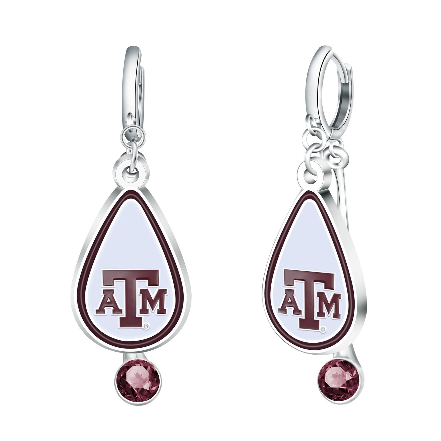 NCAA Rhinestone Teardrop Earrings - Gamedays Gear - Texas A&M Aggies