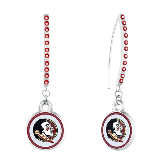 NCAA Rhinestone Vertical Earrings - Gamedays Gear - Alabama Crimson Tide