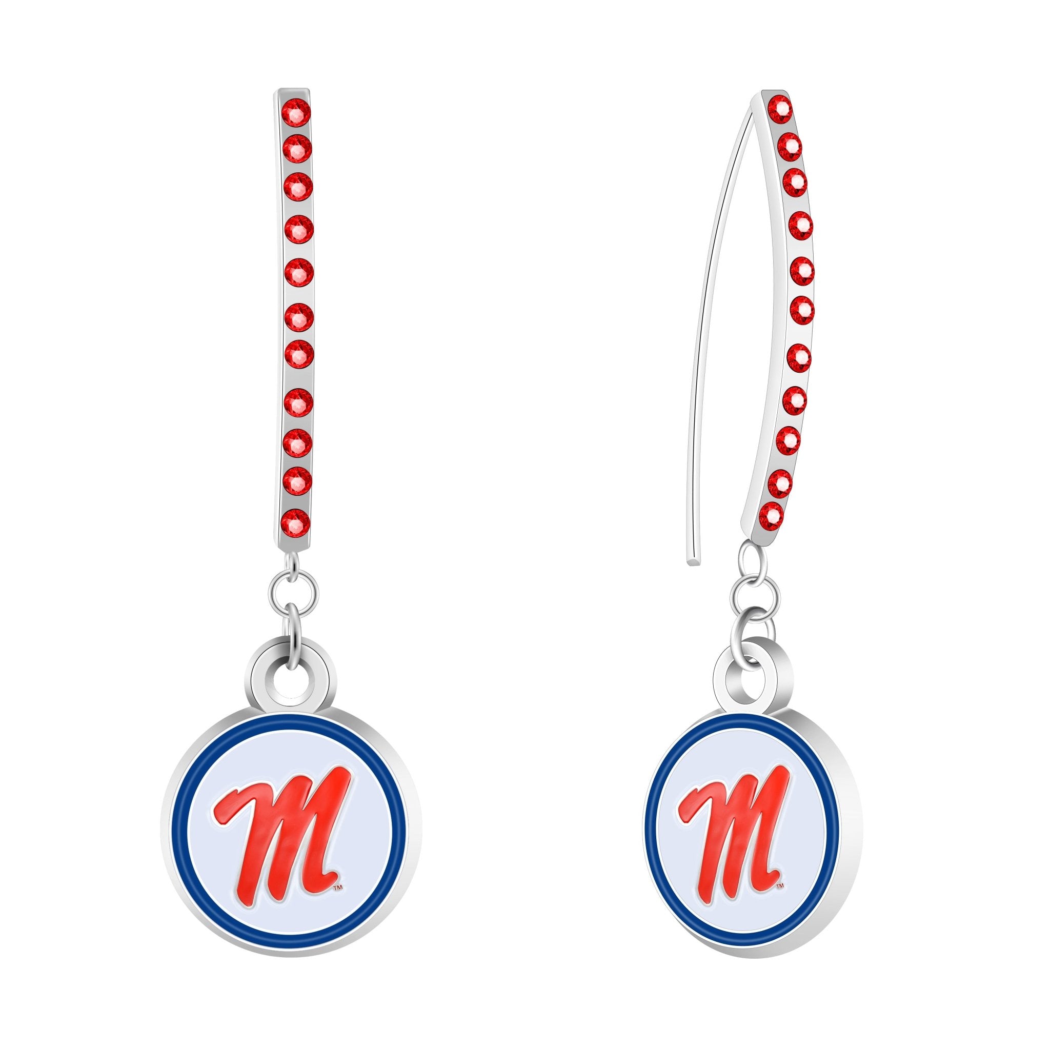 Gamedays Gear NCAA Rhinestone Vertical Earrings E024 - 4032