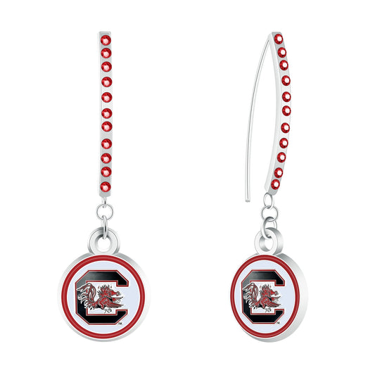 NCAA Rhinestone Vertical Earrings - Gamedays Gear - Alabama Crimson Tide