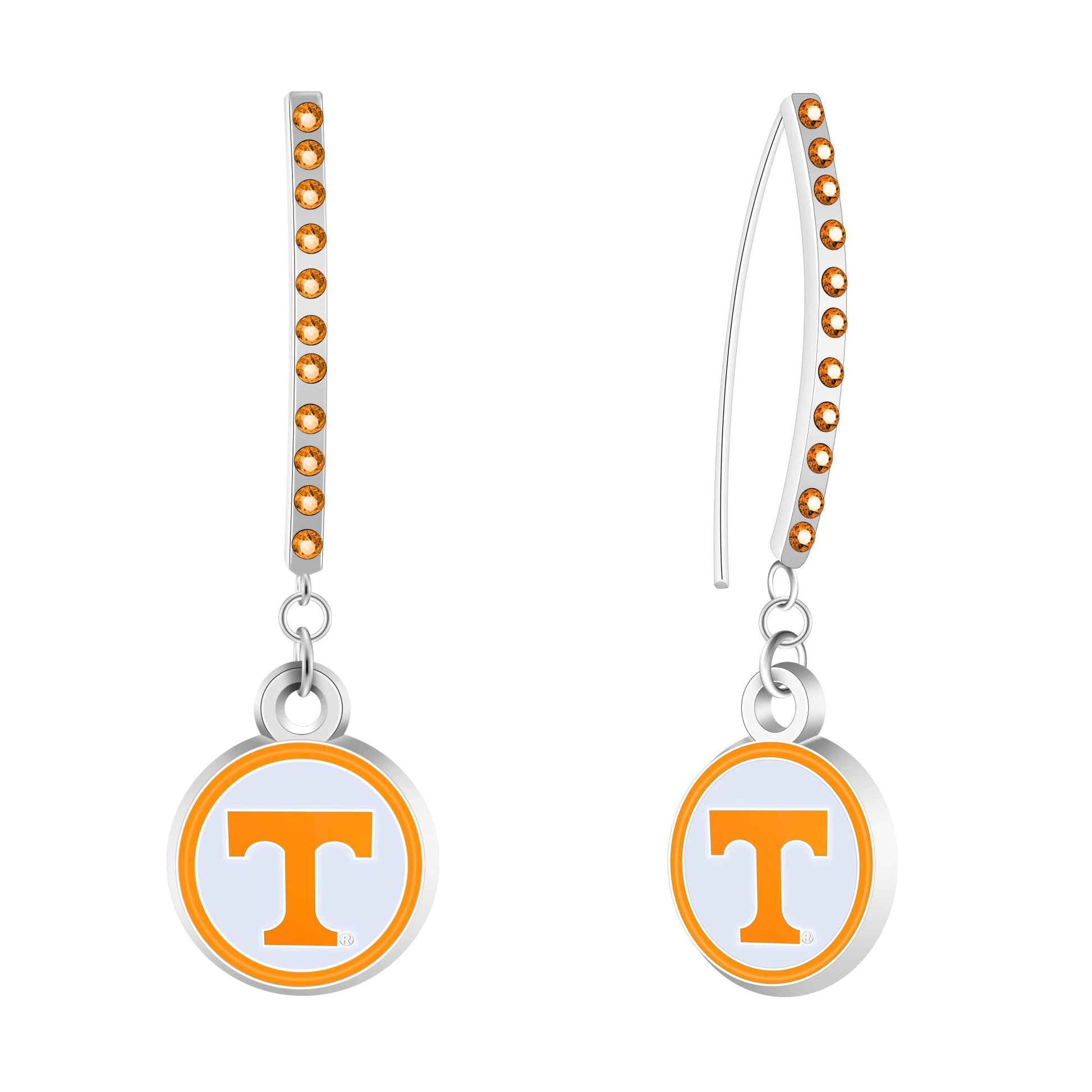 NCAA Rhinestone Vertical Earrings - Gamedays Gear - Tennessee Volunteers