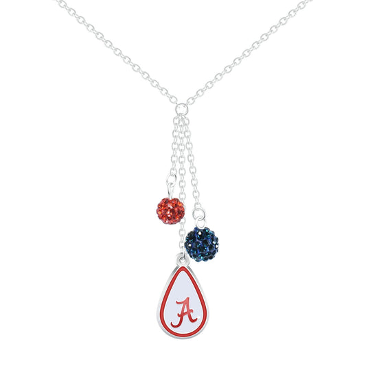 NCAA Teardrop Dangle Necklace - Gamedays Gear - Alabama Crimson Tide