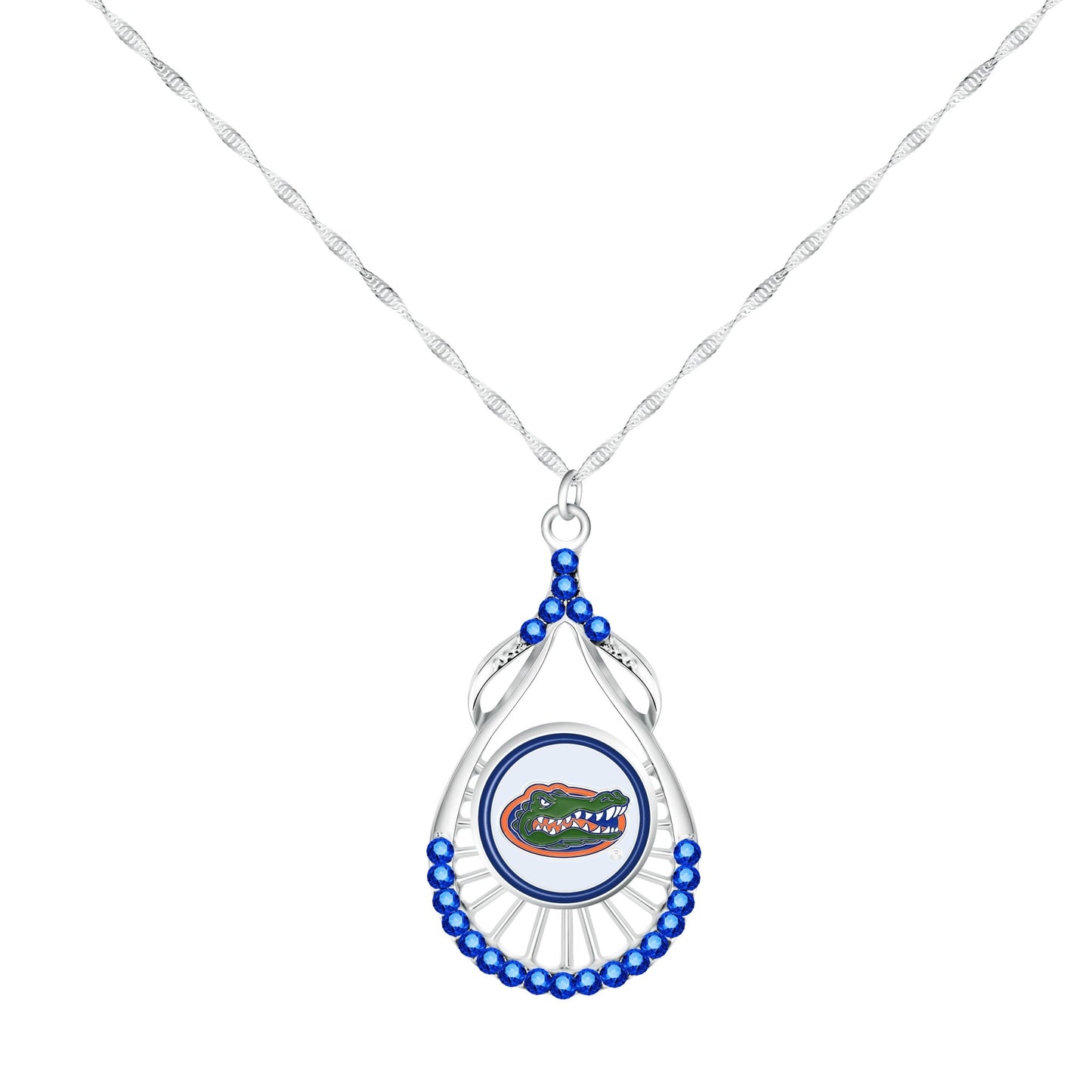 NCAA Teardrop Rhinestone Necklace - Gamedays Gear - Florida Gators