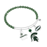 Gamedays Gear NCAA Three Charm Logo Bead Bracelet B015 - 4030