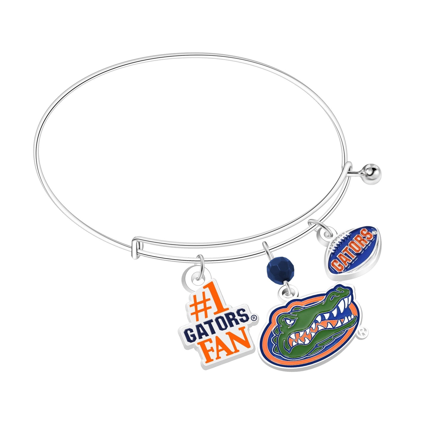 NCAA Three Charm Logo Bracelet - Gamedays Gear - Florida Gators