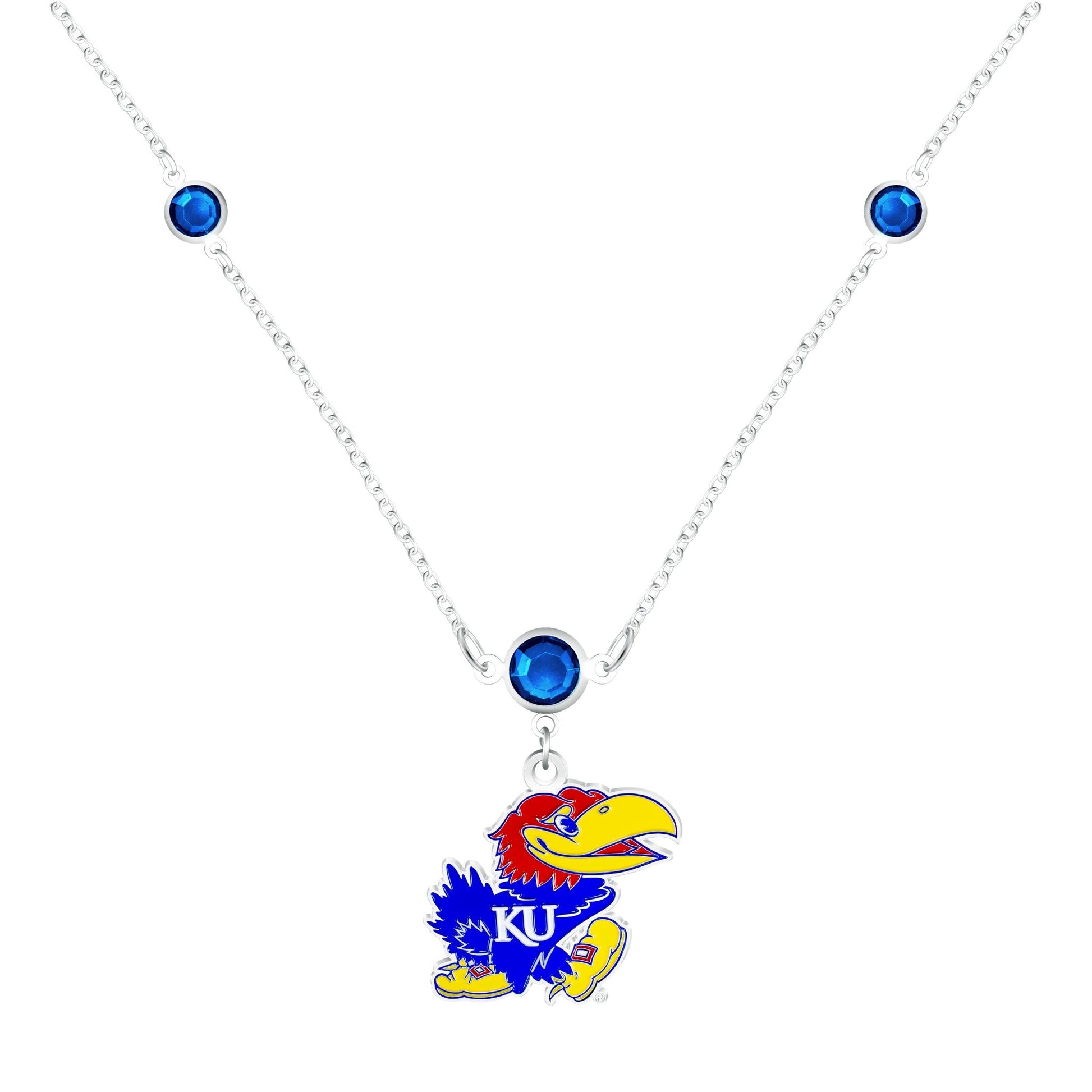 NCAA Triple Beaded Necklace - Gamedays Gear - Kansas Jayhawks