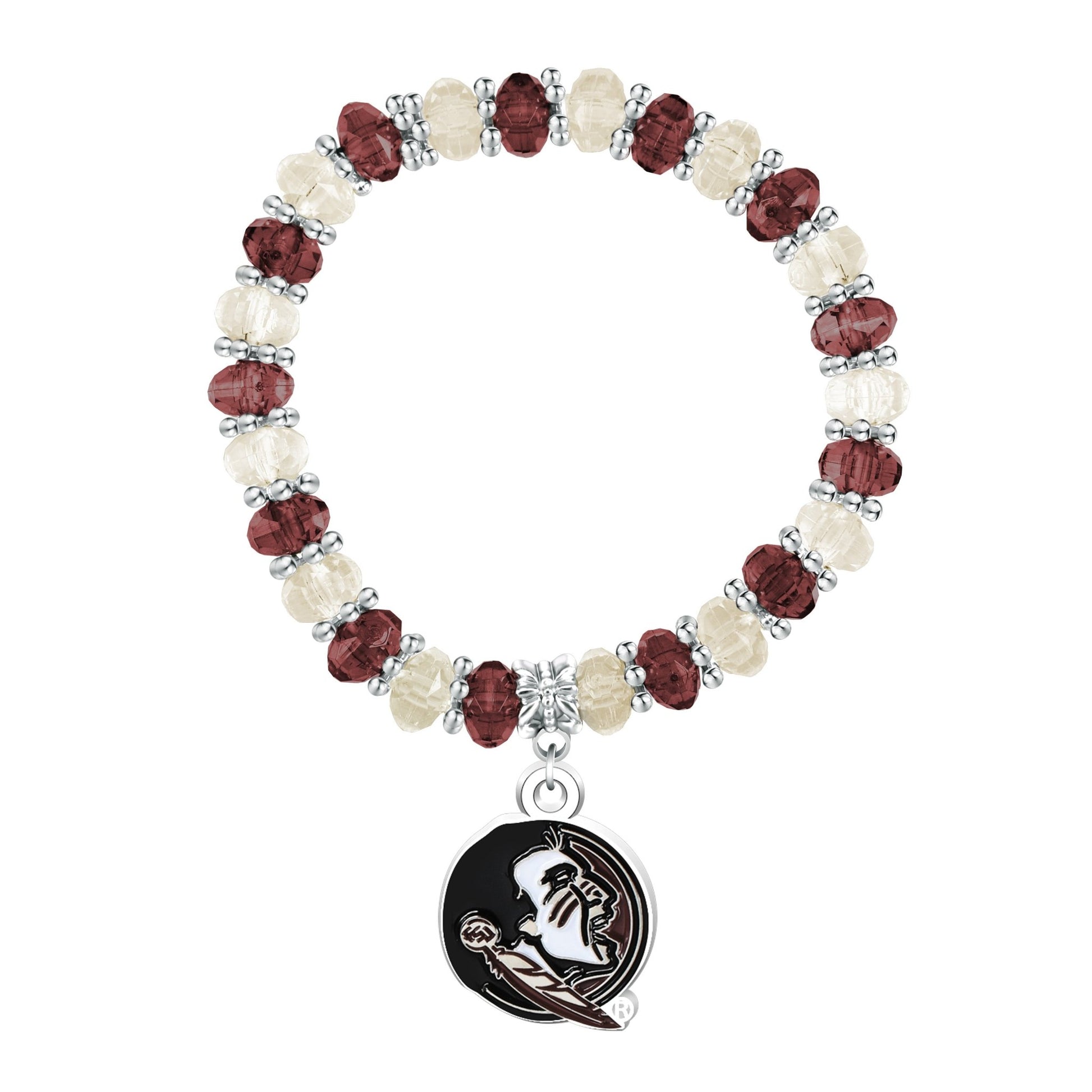 NCAA Two-Tone Beaded Bracelet - Gamedays Gear - Florida State Seminoles