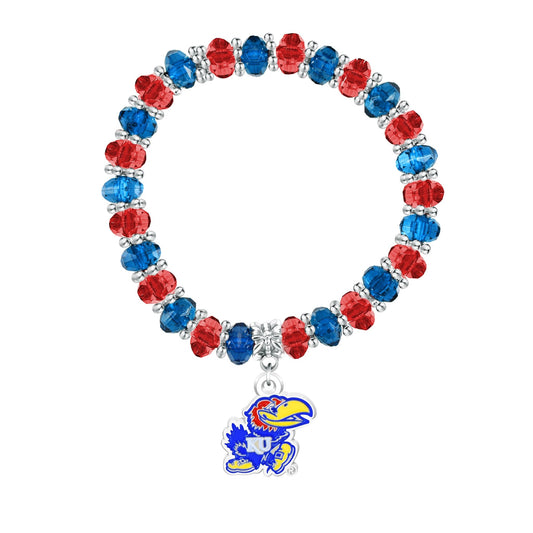 NCAA Two-Tone Beaded Bracelet - Gamedays Gear - Alabama Crimson Tide