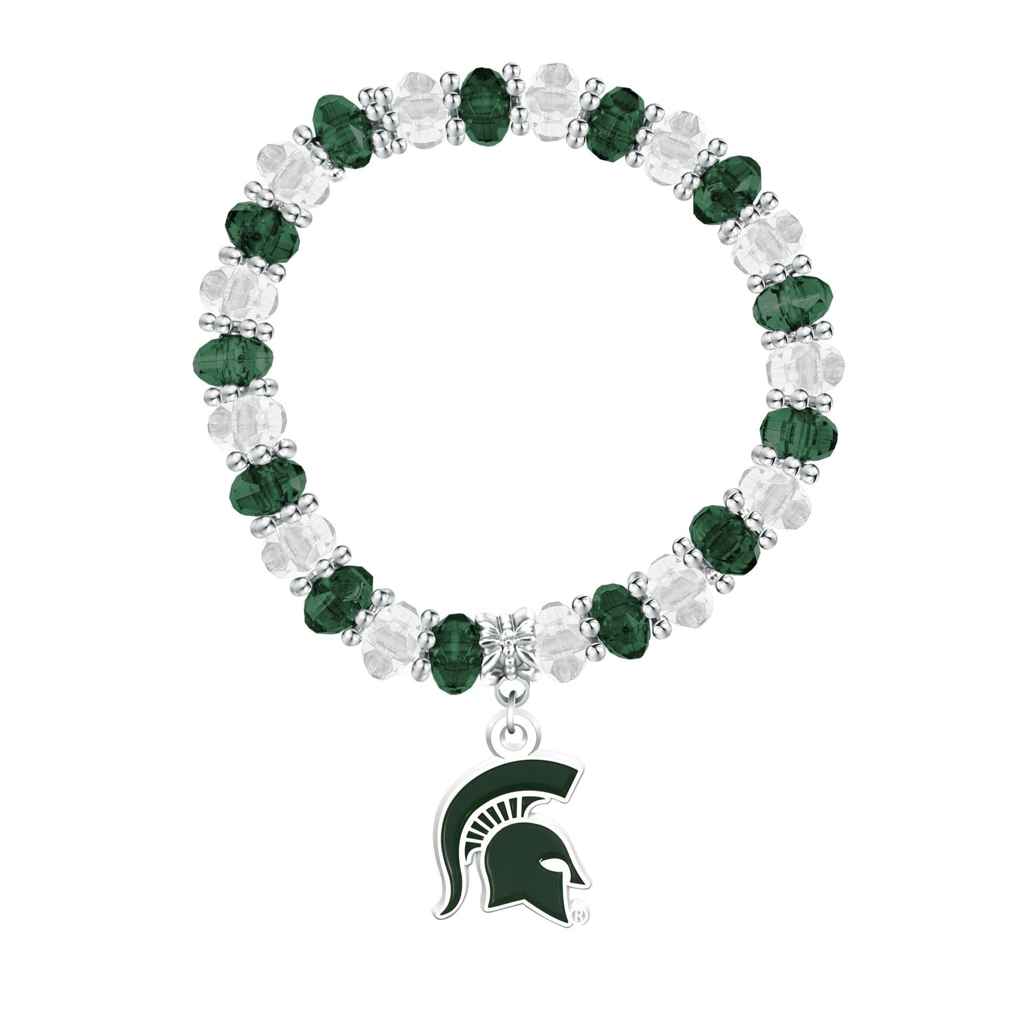 NCAA Two-Tone Beaded Bracelet - Gamedays Gear - Michigan State Spartans