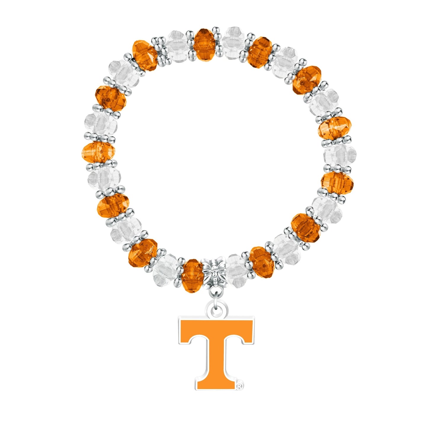 NCAA Two-Tone Beaded Bracelet - Gamedays Gear - Tennessee Volunteers