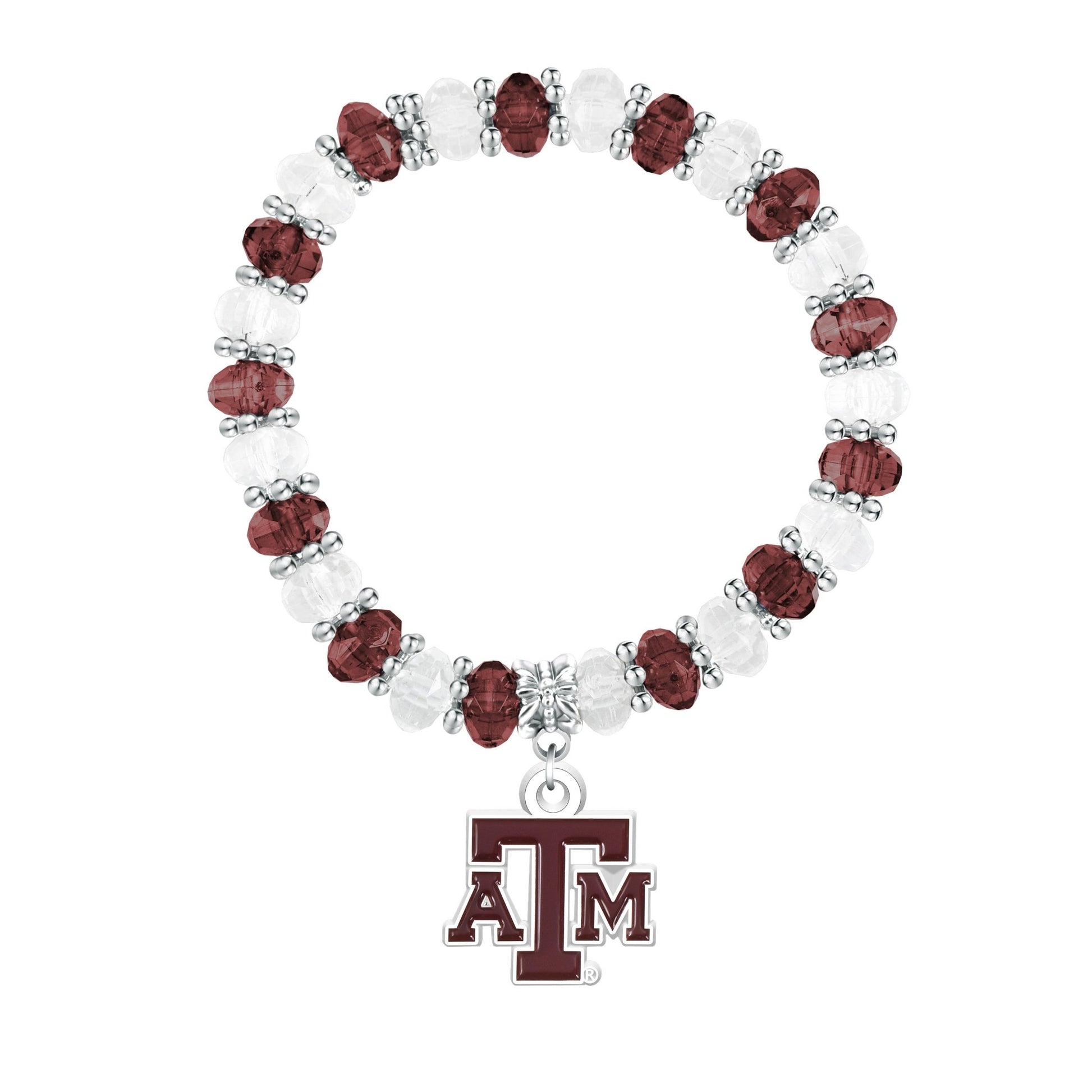 NCAA Two-Tone Beaded Bracelet - Gamedays Gear - Texas A&M Aggies