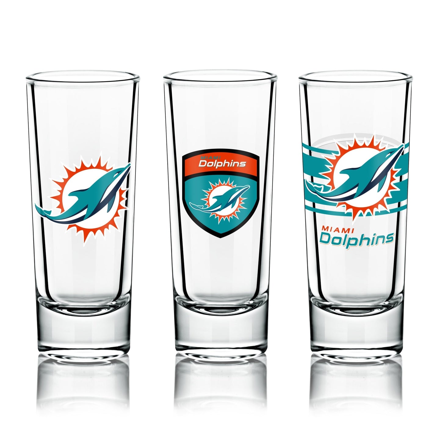 NFL 6-Piece Shooter Glass Set - Gamedays Gear - Miami Dolphins