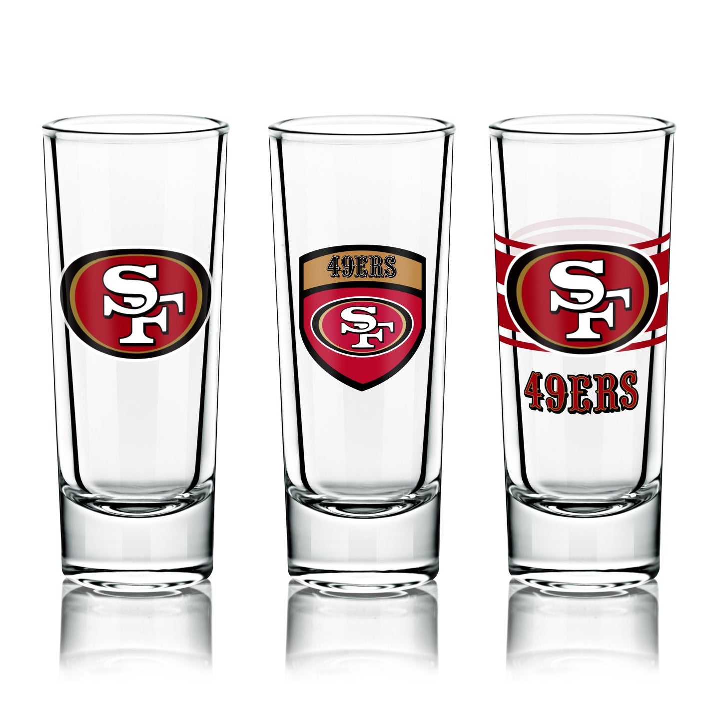 NFL 6-Piece Shooter Glass Set - Gamedays Gear - San Francisco 49ers