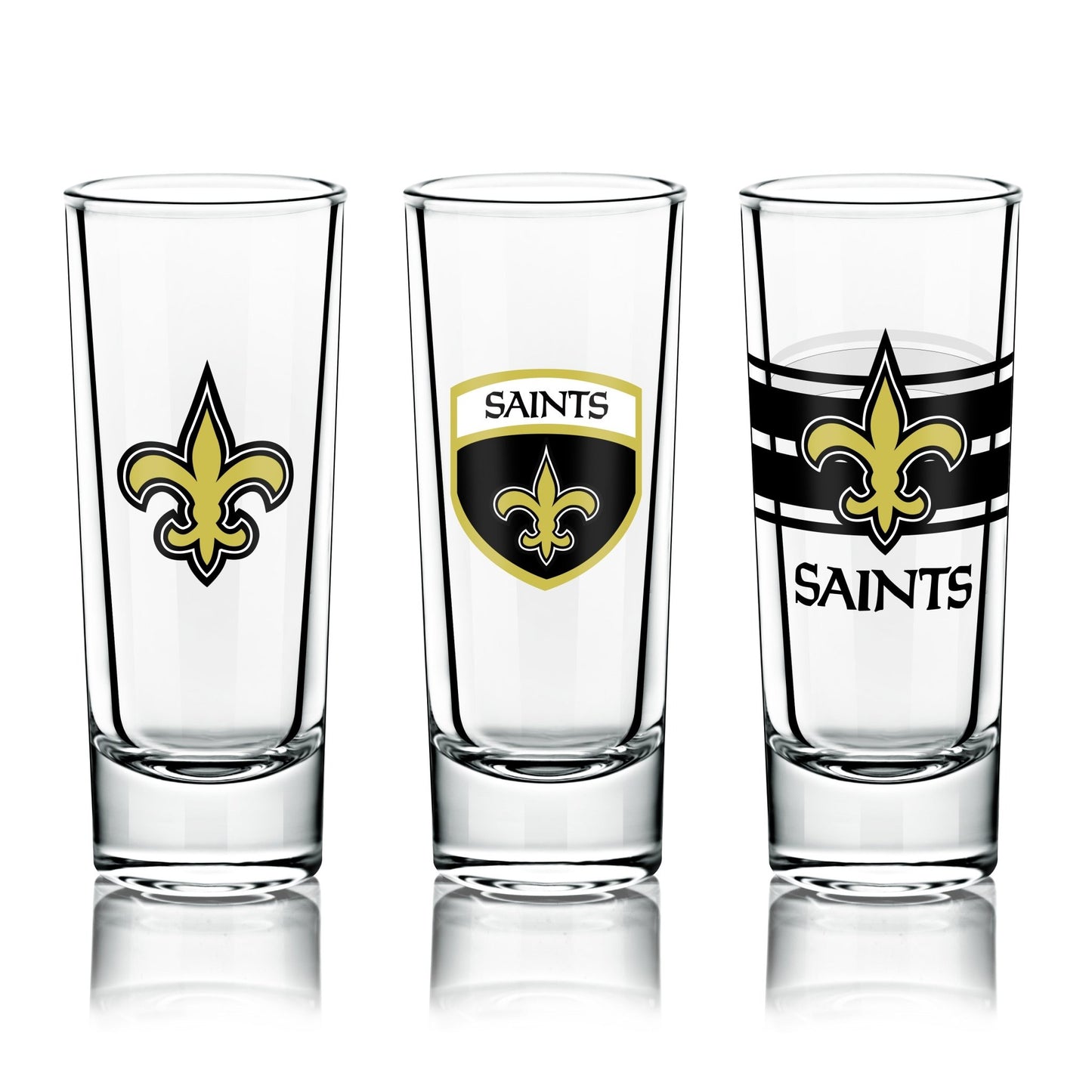 NFL 6-Piece Shooter Glass Set - Gamedays Gear - New Orleans Saints