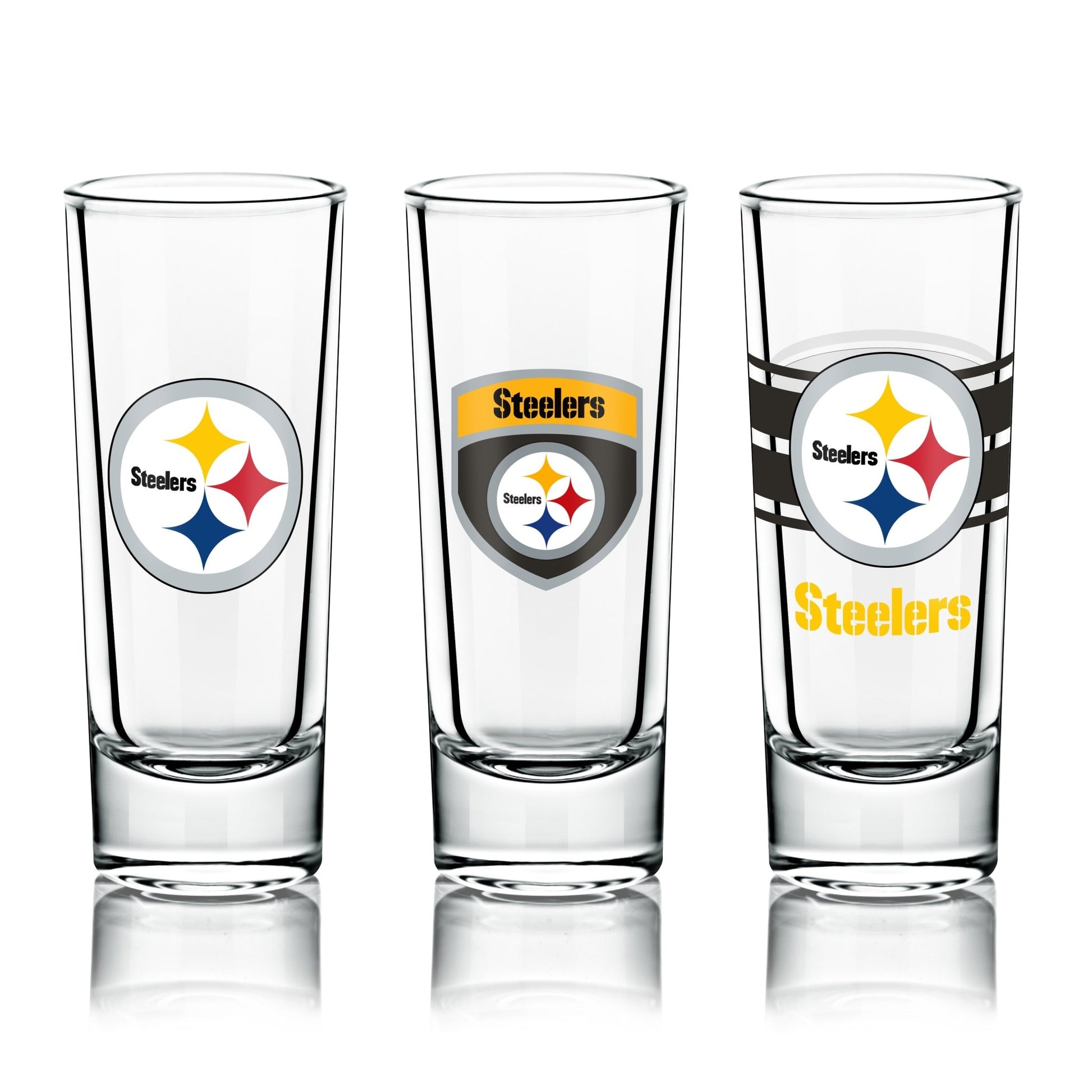 NFL 6-Piece Shooter Glass Set - Gamedays Gear - Pittsburgh Steelers