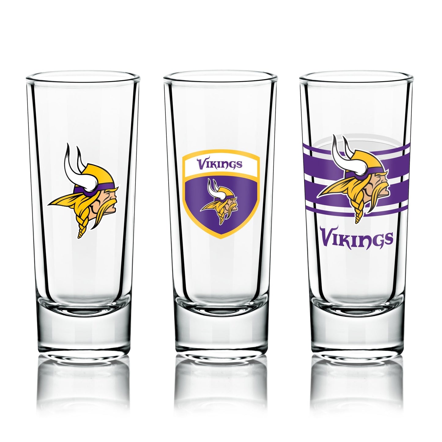 NFL 6-Piece Shooter Glass Set - Gamedays Gear - Minnesota Vikings