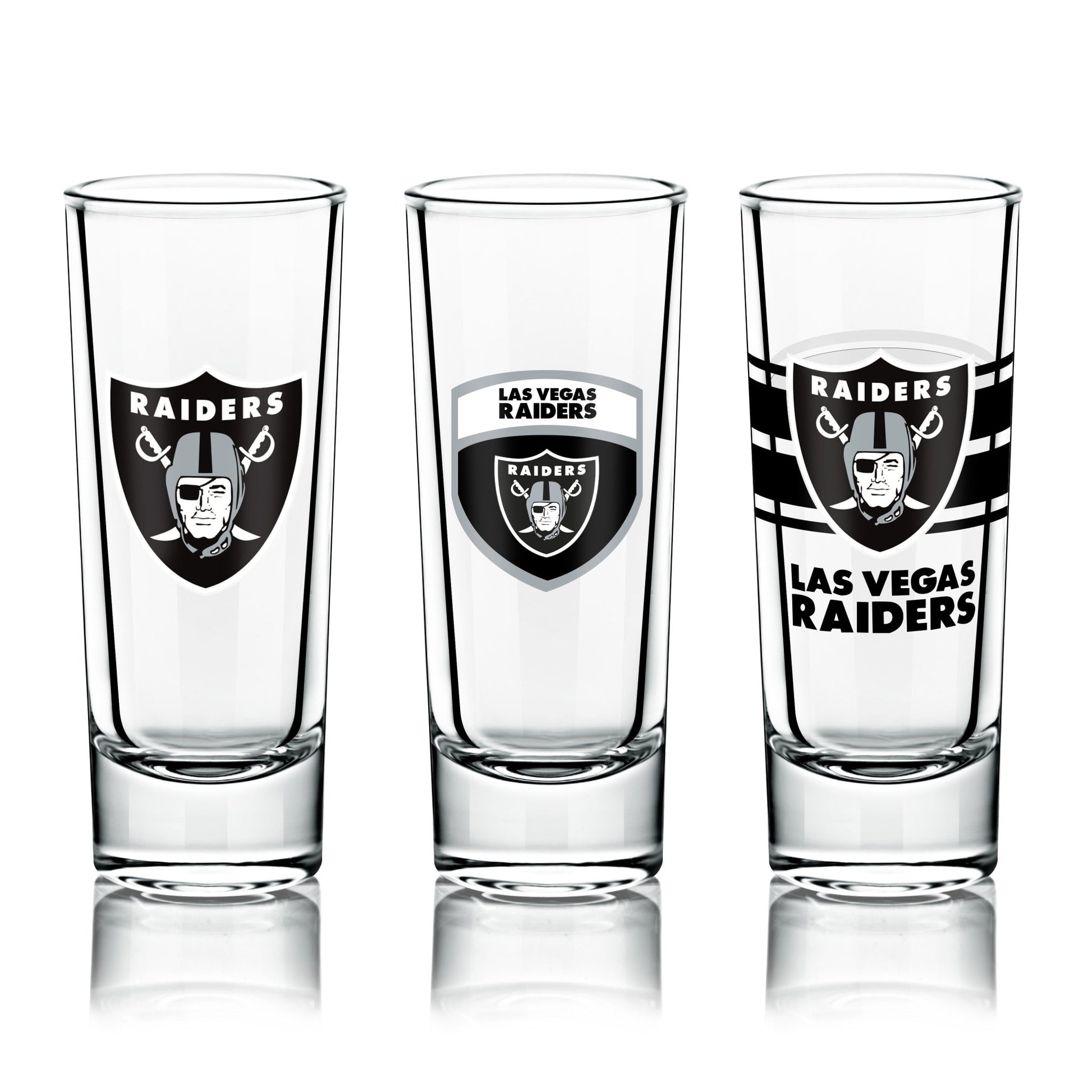 NFL 6-Piece Shooter Glass Set - Gamedays Gear - Las Vegas Raiders