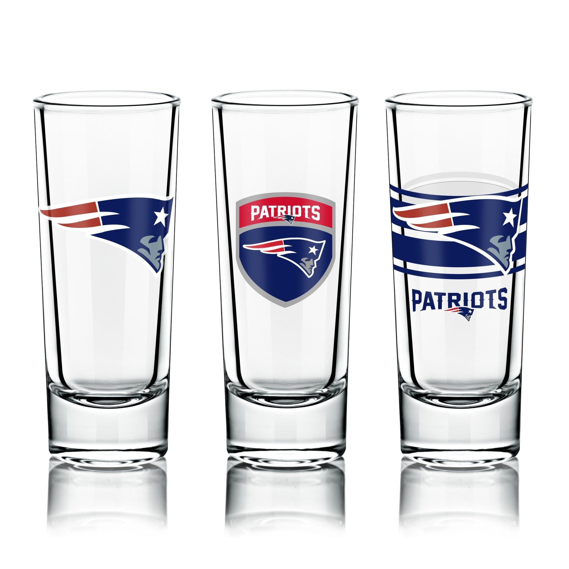 NFL 6-Piece Shooter Glass Set - Gamedays Gear - New England Patriots