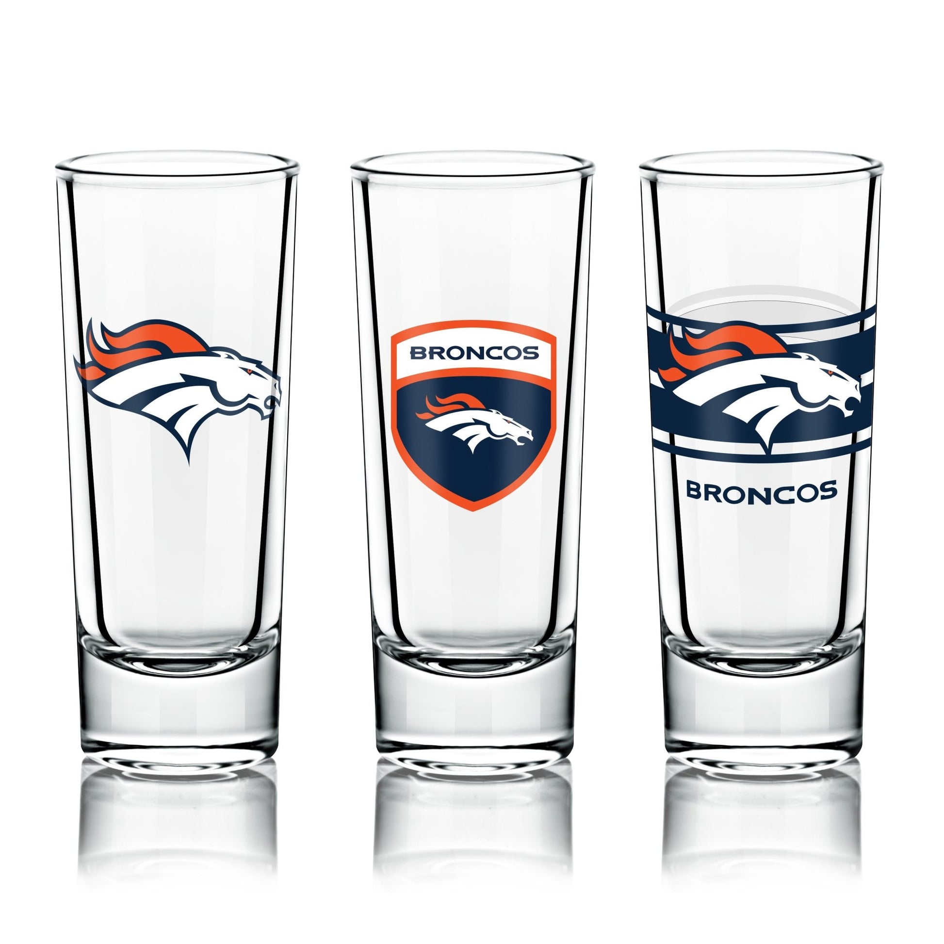 NFL 6-Piece Shooter Glass Set - Gamedays Gear - Denver Broncos