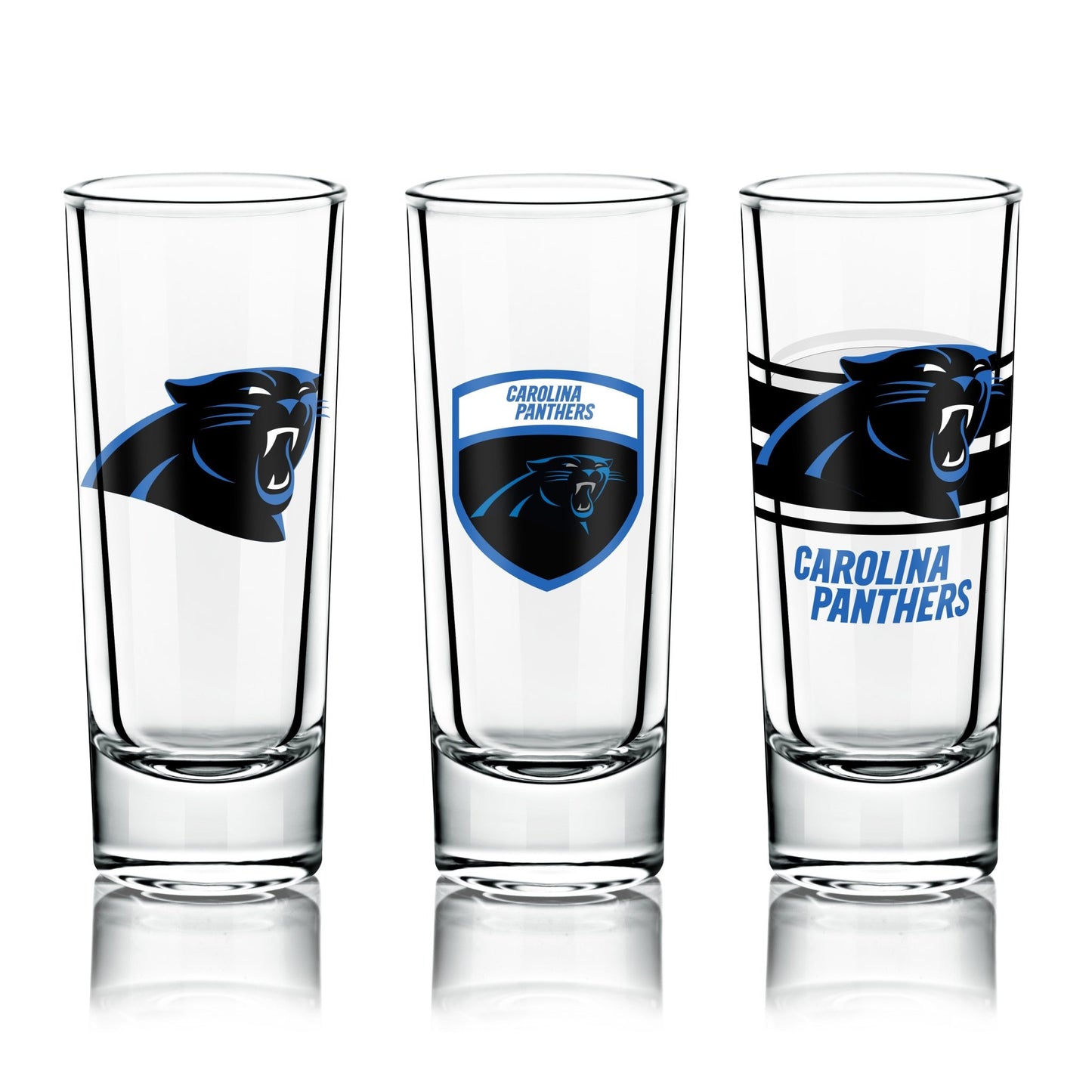 NFL 6-Piece Shooter Glass Set - Gamedays Gear - Carolina Panthers