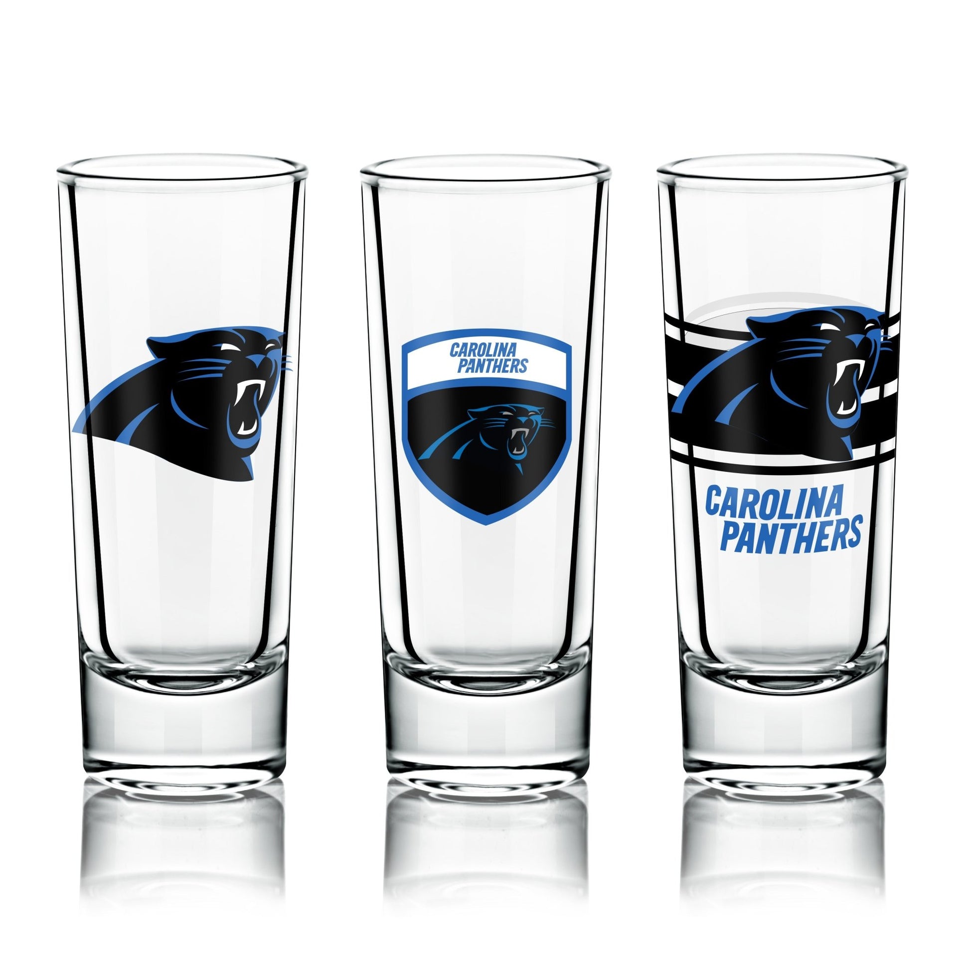 NFL 6-Piece Shooter Glass Set - Gamedays Gear - Carolina Panthers