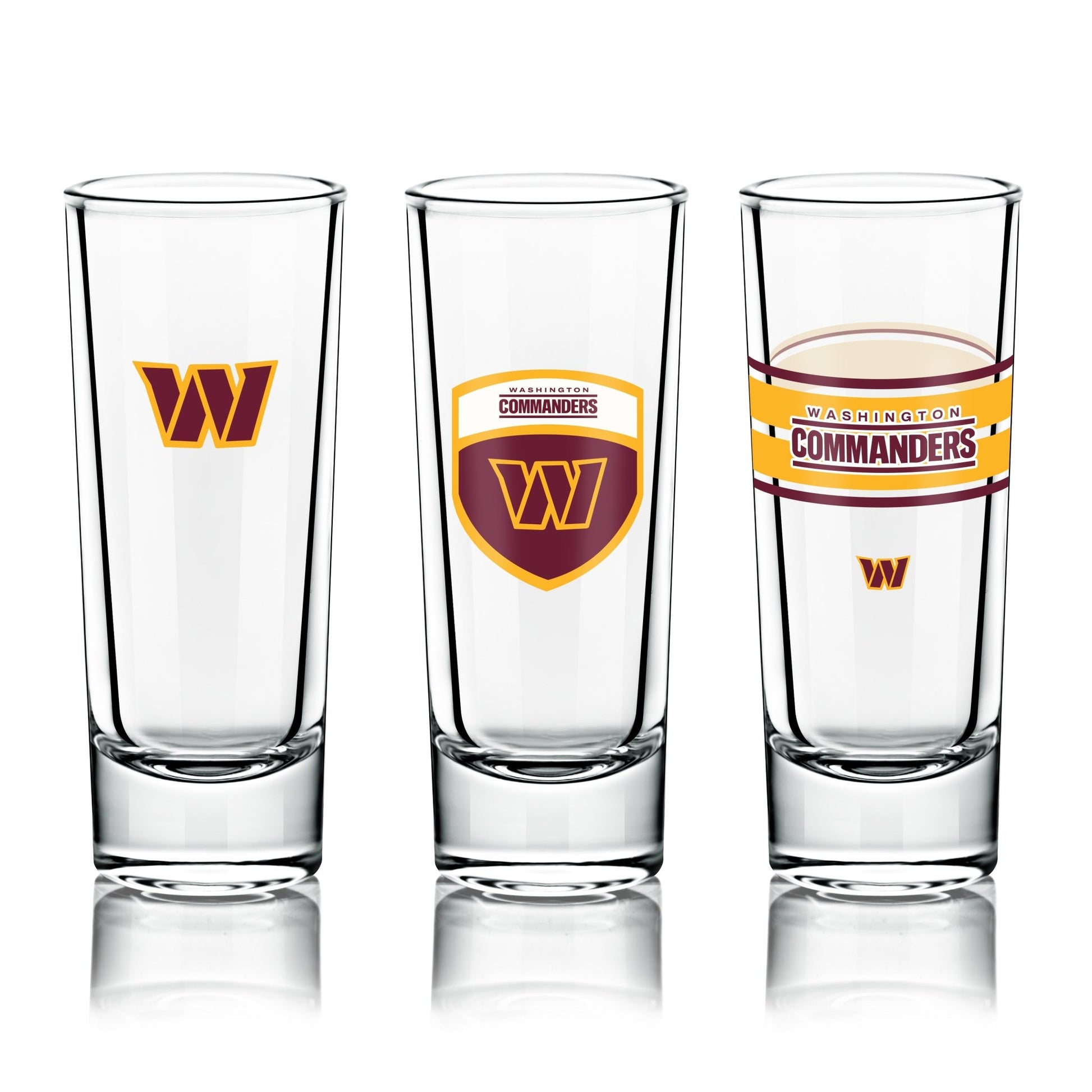 NFL 6-Piece Shooter Glass Set - Gamedays Gear - Washington Commanders