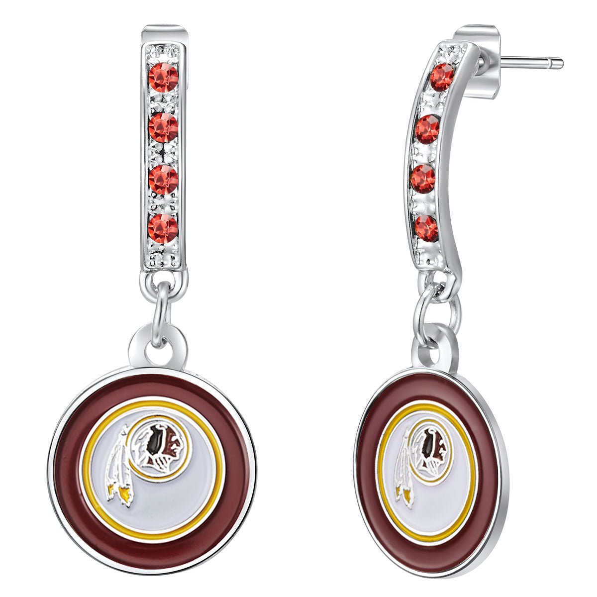 NFL Bar Post Earrings - Gamedays Gear - Washington Redskins