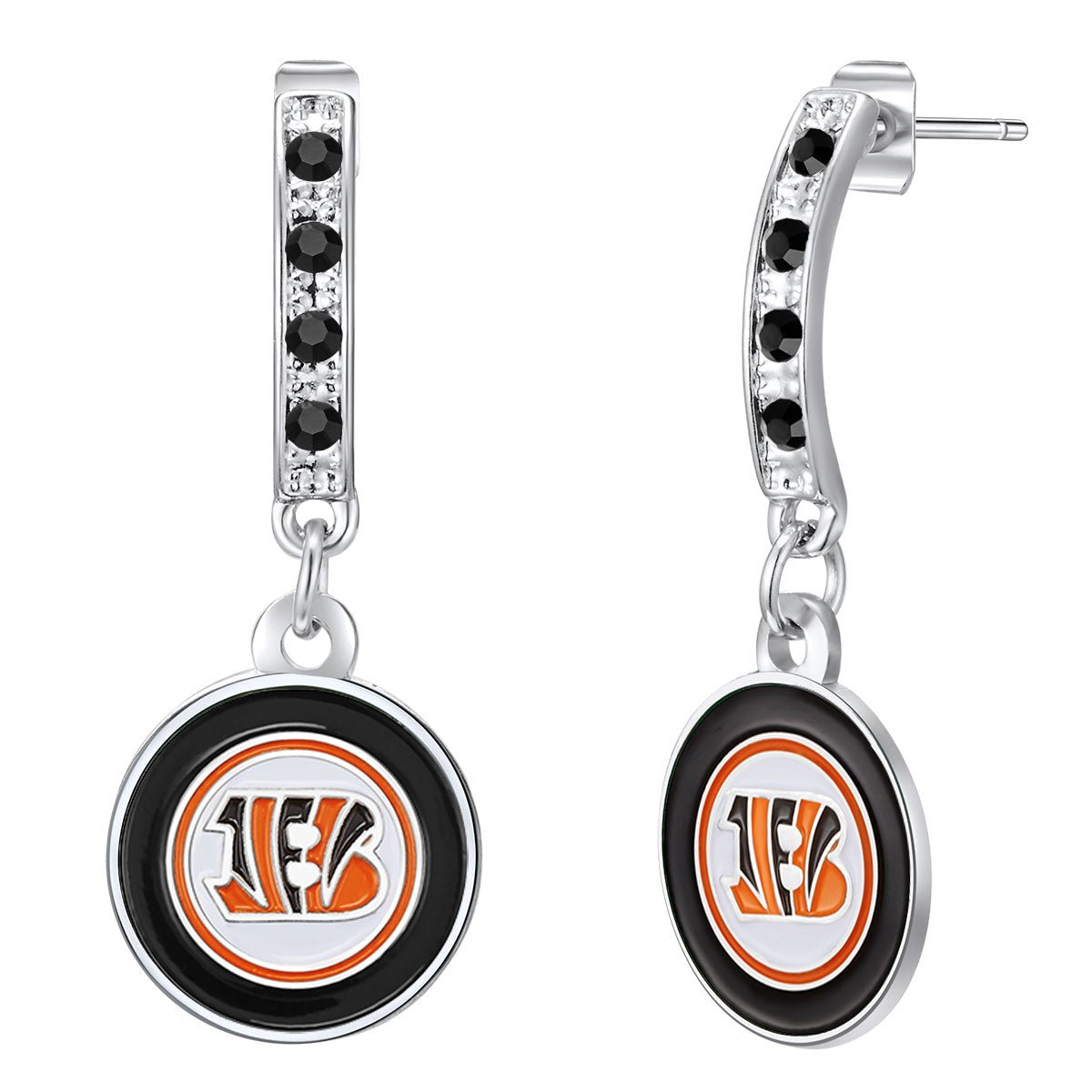 NFL Bar Post Earrings - Gamedays Gear - Cincinnati Bengals