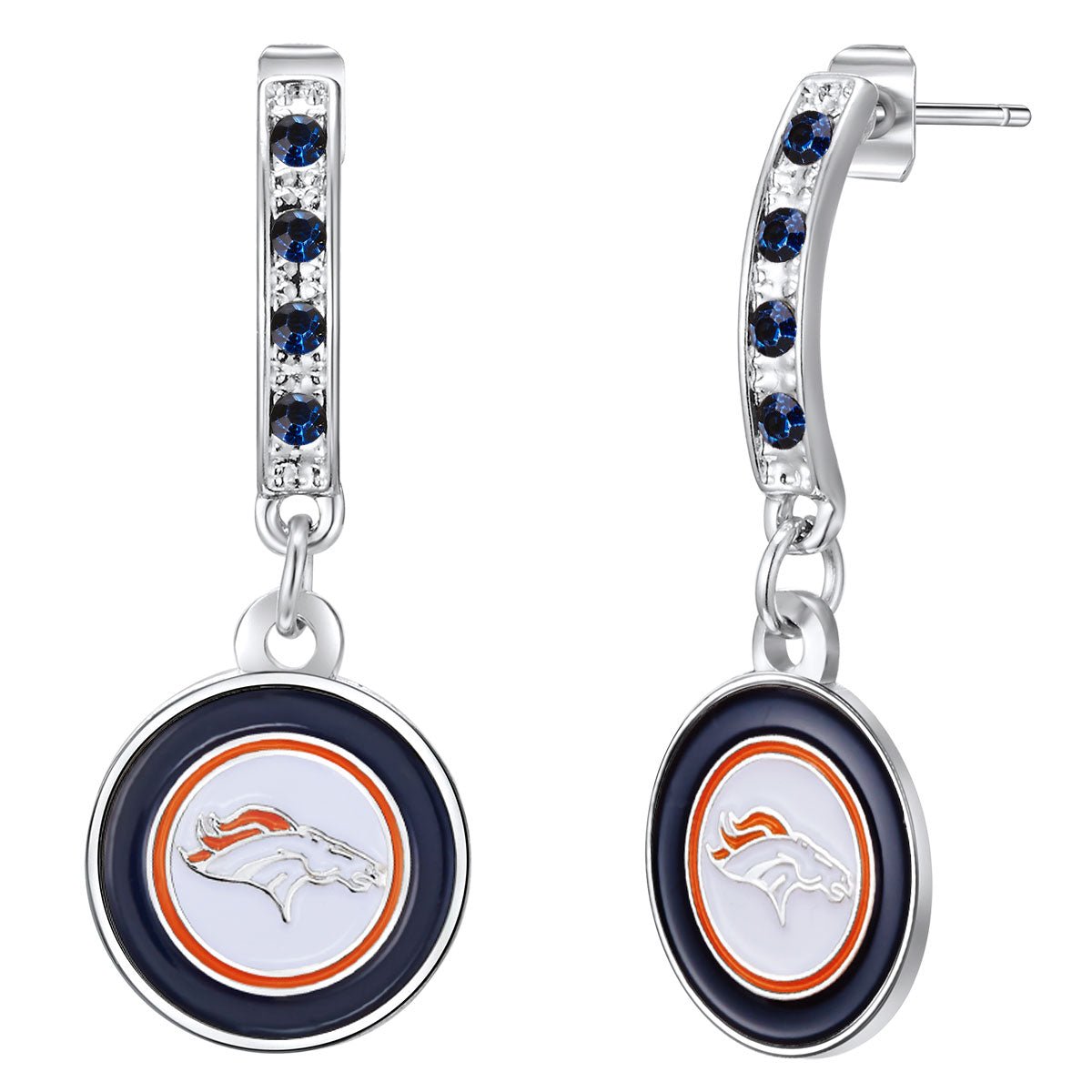 NFL Bar Post Earrings - Gamedays Gear - Denver Broncos