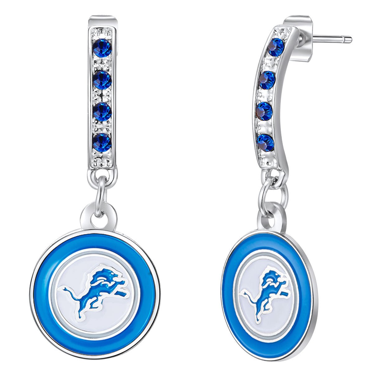 NFL Bar Post Earrings - Gamedays Gear - Detroit Lions